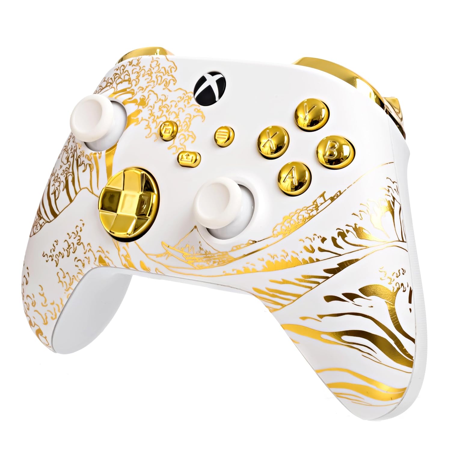 MANDO INALÁMBRICO PERSONALIZADO CRAZY CONTROLLERZ CUSTOMZ SERIES PARA XBOX ONE SERIES X S PC DISEÑO GOLD CRUSH - 2