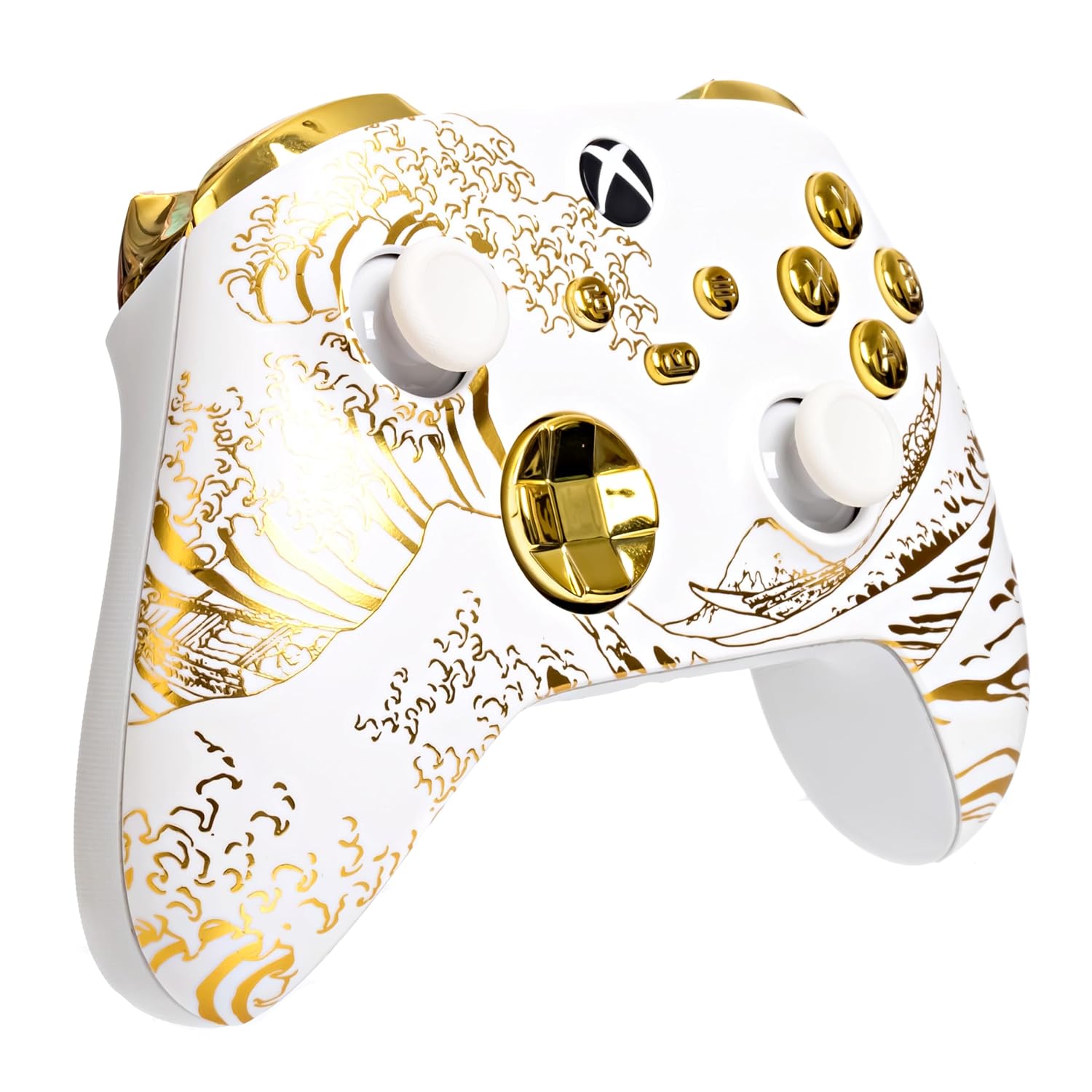 MANDO INALÁMBRICO PERSONALIZADO CRAZY CONTROLLERZ CUSTOMZ SERIES PARA XBOX ONE SERIES X S PC DISEÑO GOLD CRUSH - 3
