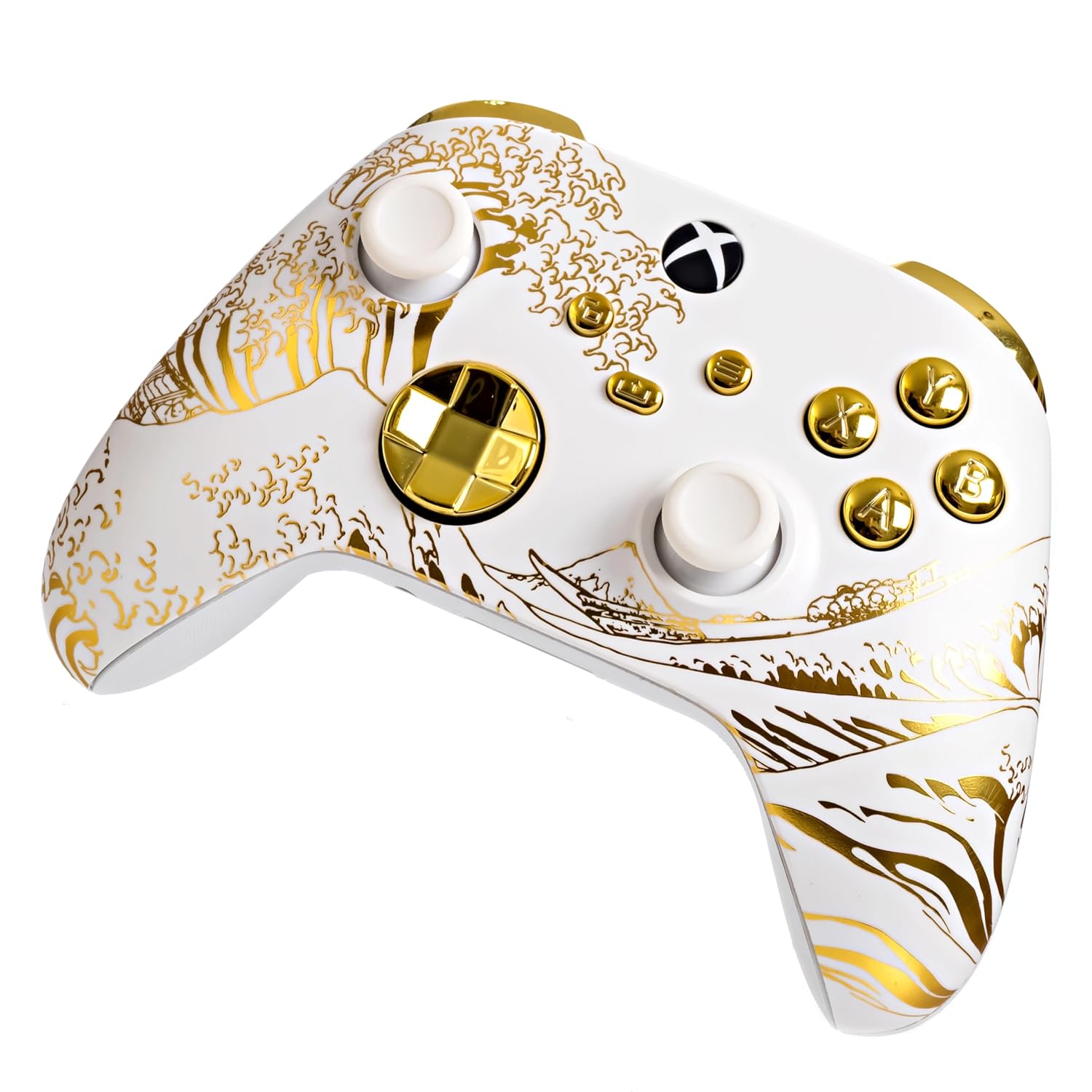 MANDO INALÁMBRICO PERSONALIZADO CRAZY CONTROLLERZ CUSTOMZ SERIES PARA XBOX ONE SERIES X S PC DISEÑO GOLD CRUSH - 4