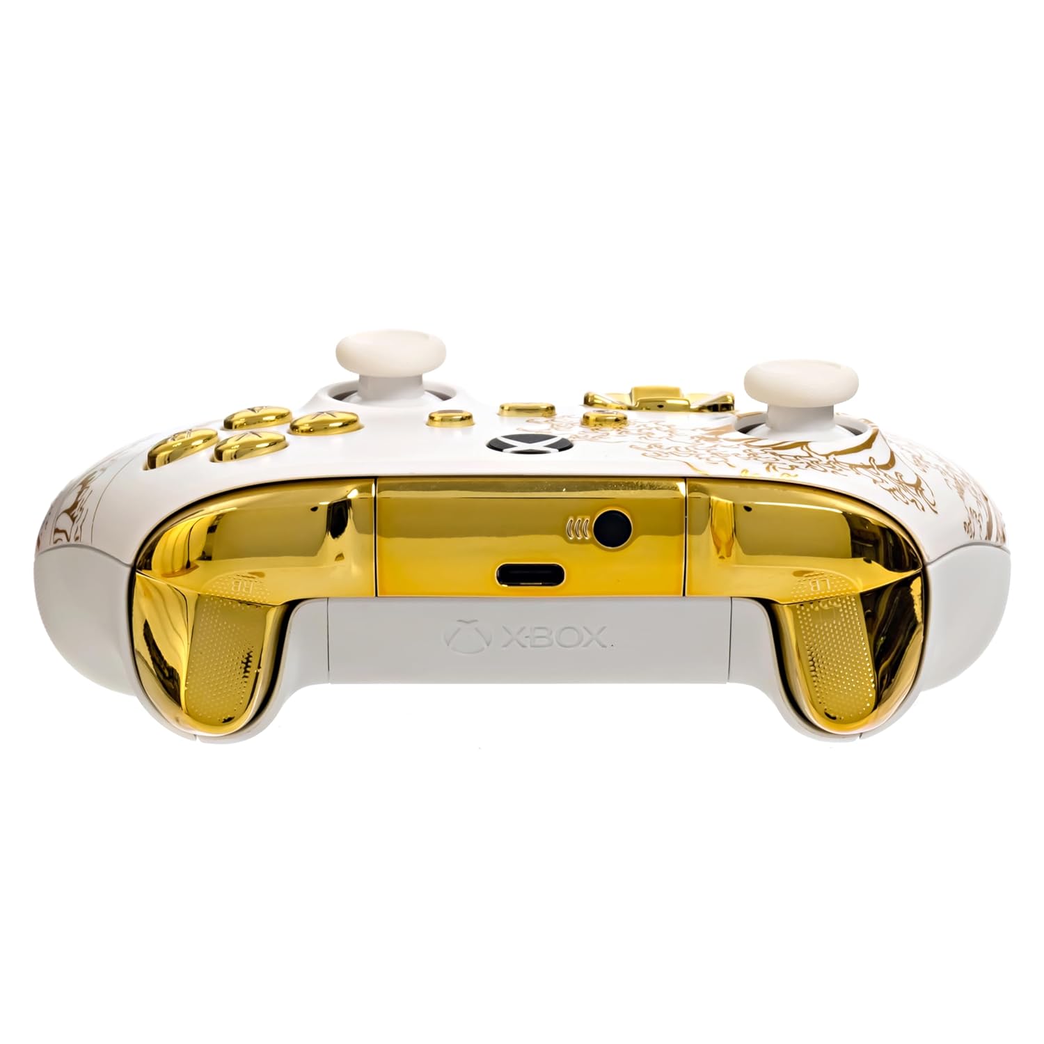MANDO INALÁMBRICO PERSONALIZADO CRAZY CONTROLLERZ CUSTOMZ SERIES PARA XBOX ONE SERIES X S PC DISEÑO GOLD CRUSH - 5