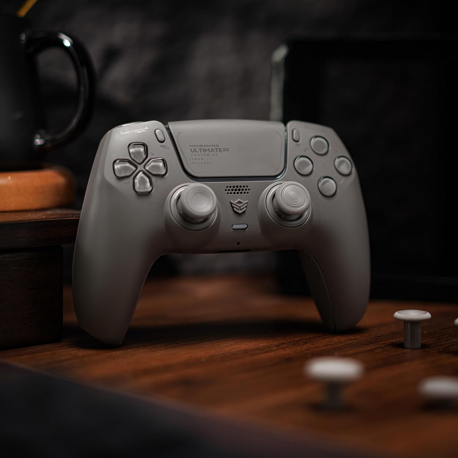 CONTROL PARA PS5 HEXGAMING ULTIMATE PRO QUANTUM GRAY - 2