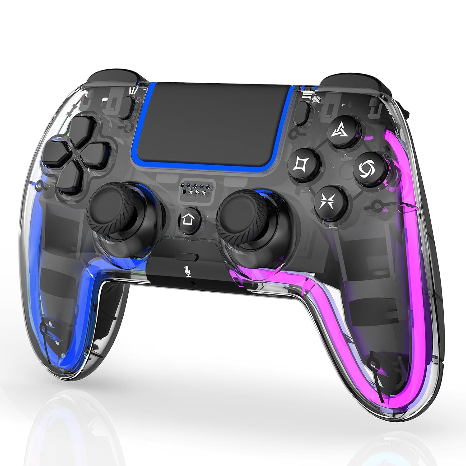 CONTROL INALÁMBRICO BETMI PARA PS5 PRO/SLIM/MAC/STEAM DECK/PC TRANSPARENTE - 1