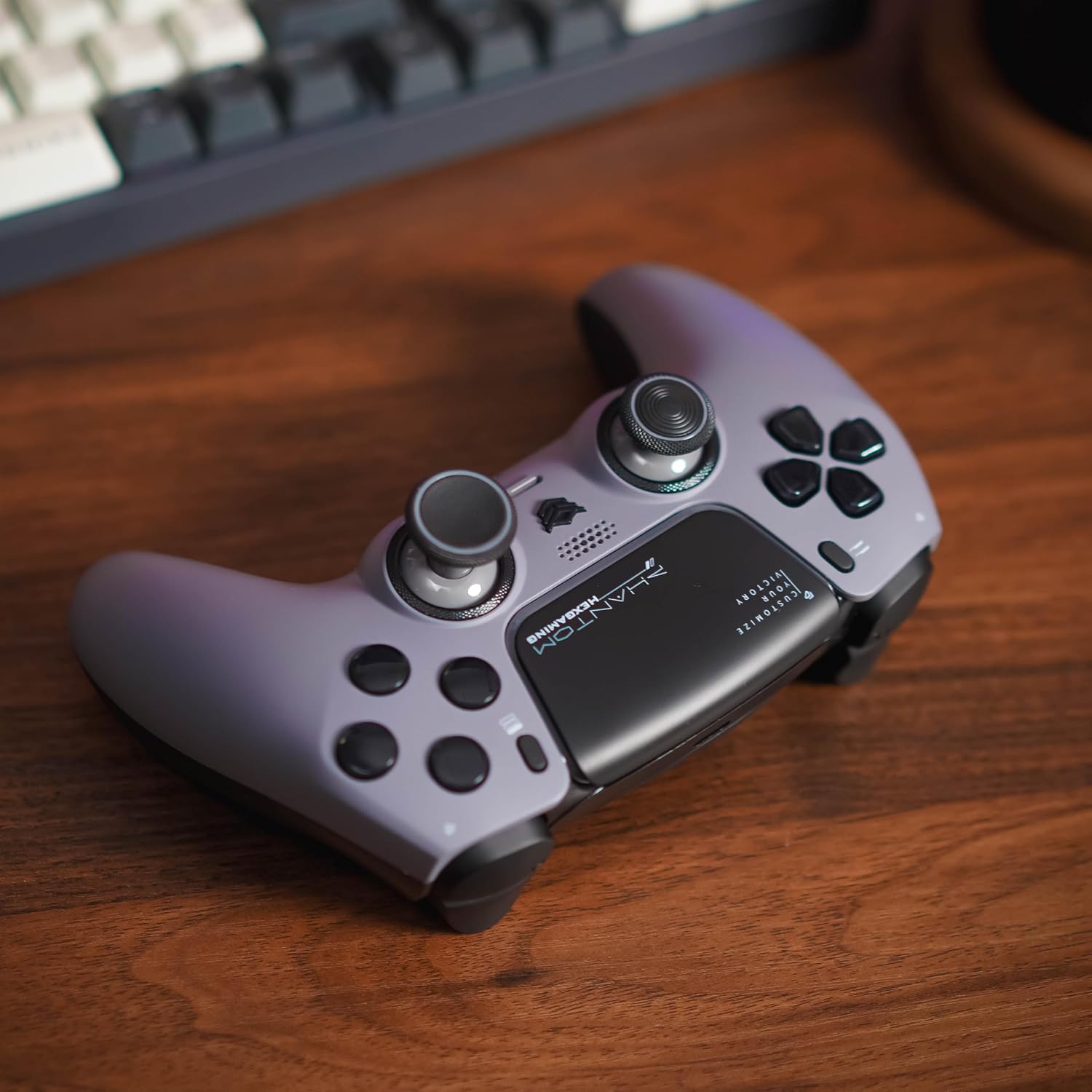 CONTROL INALÁMBRICO HEXGAMING PHANTOM COMPATIBLE CON PS5 GRIS SOMBRA - 2