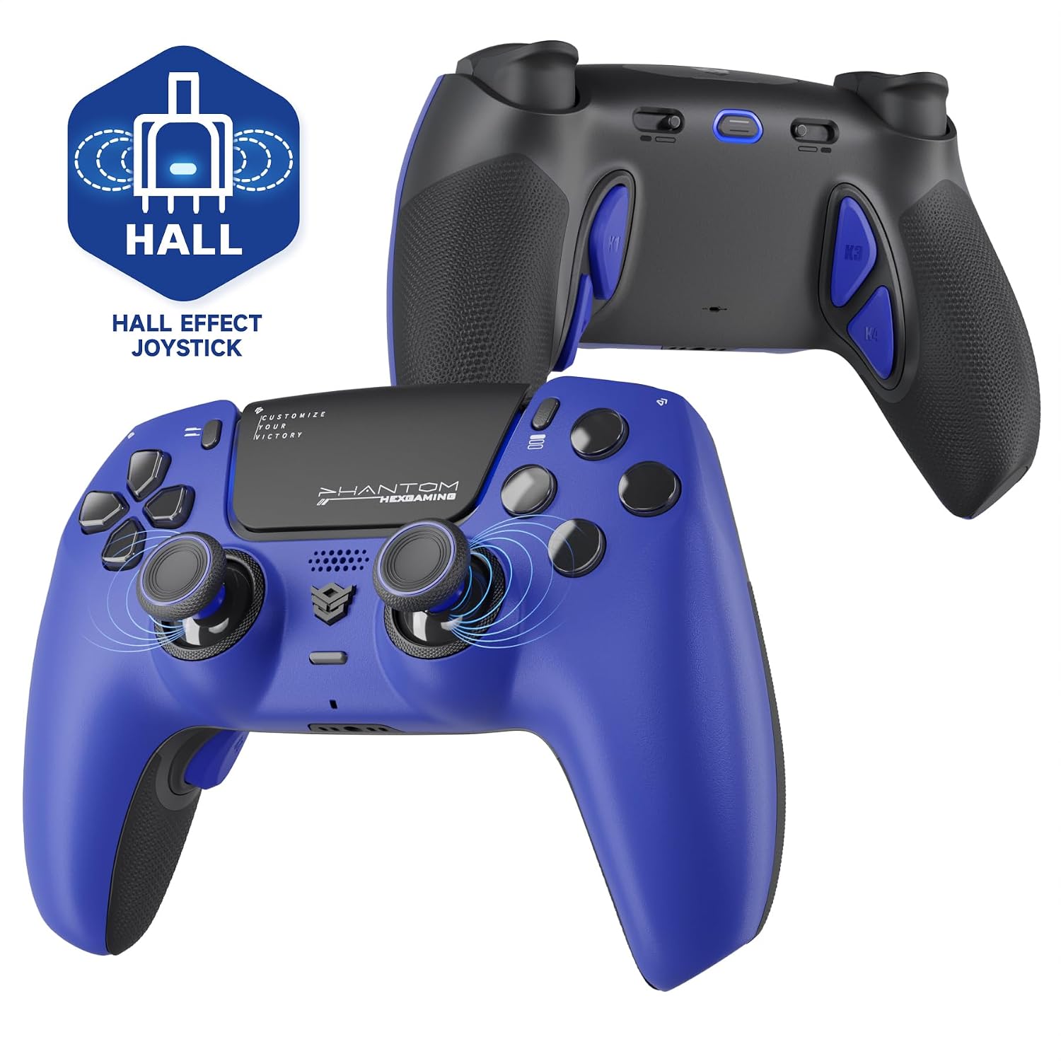 CONTROL INALÁMBRICO HEXGAMING PHANTOM COMPATIBLE CON PS5 AZUL SUEÑO - 1