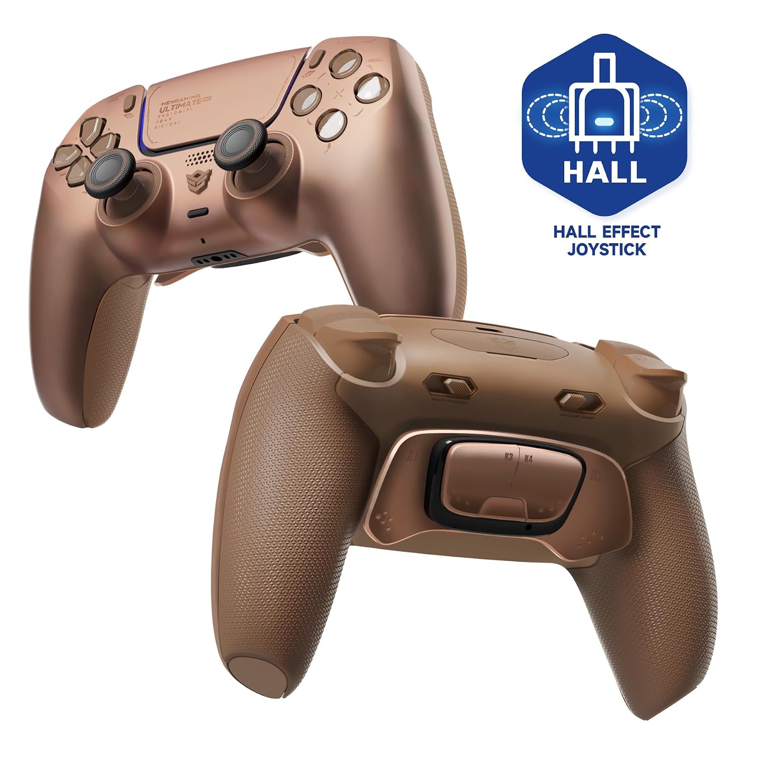 CONTROL PARA PS5 HEXGAMING ULTIMATE PRO MOCHA - 1