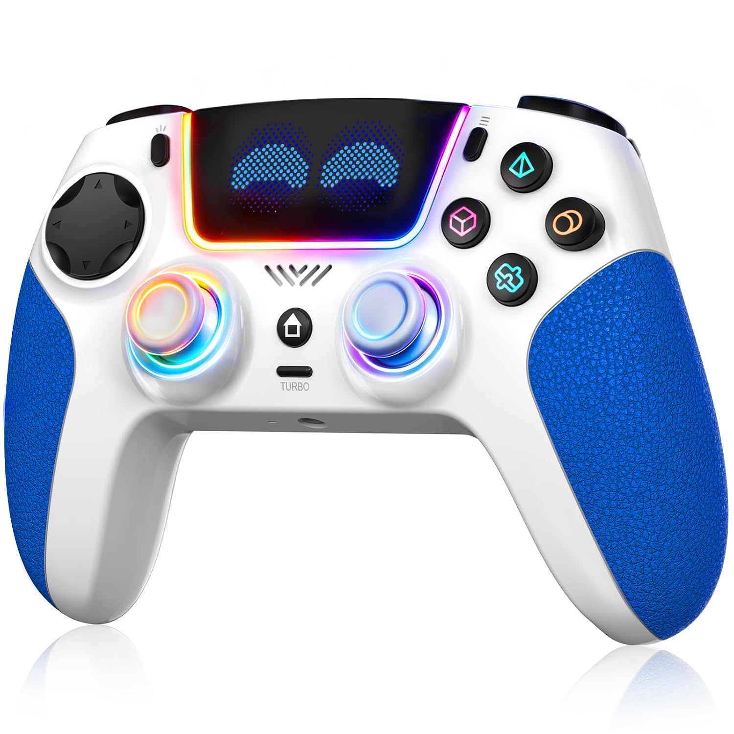 MANDO INALÁMBRICO PRO SFGSUP PARA PS5, PC, MAC, STEAM DECK AZUL Y BLANCO - 1