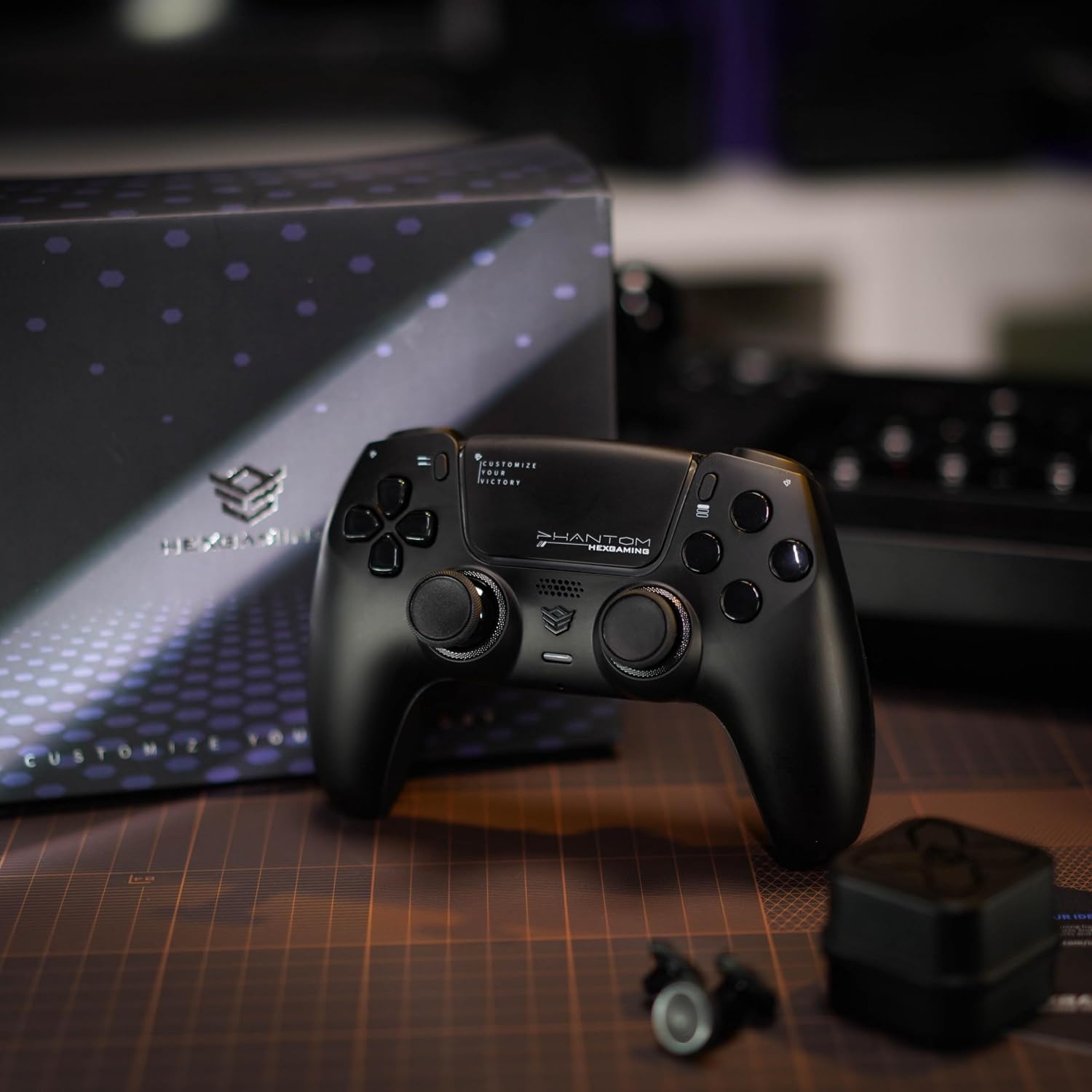 CONTROL INALÁMBRICO HEXGAMING PHANTOM PARA PS5 NEGRO CAOS - 2