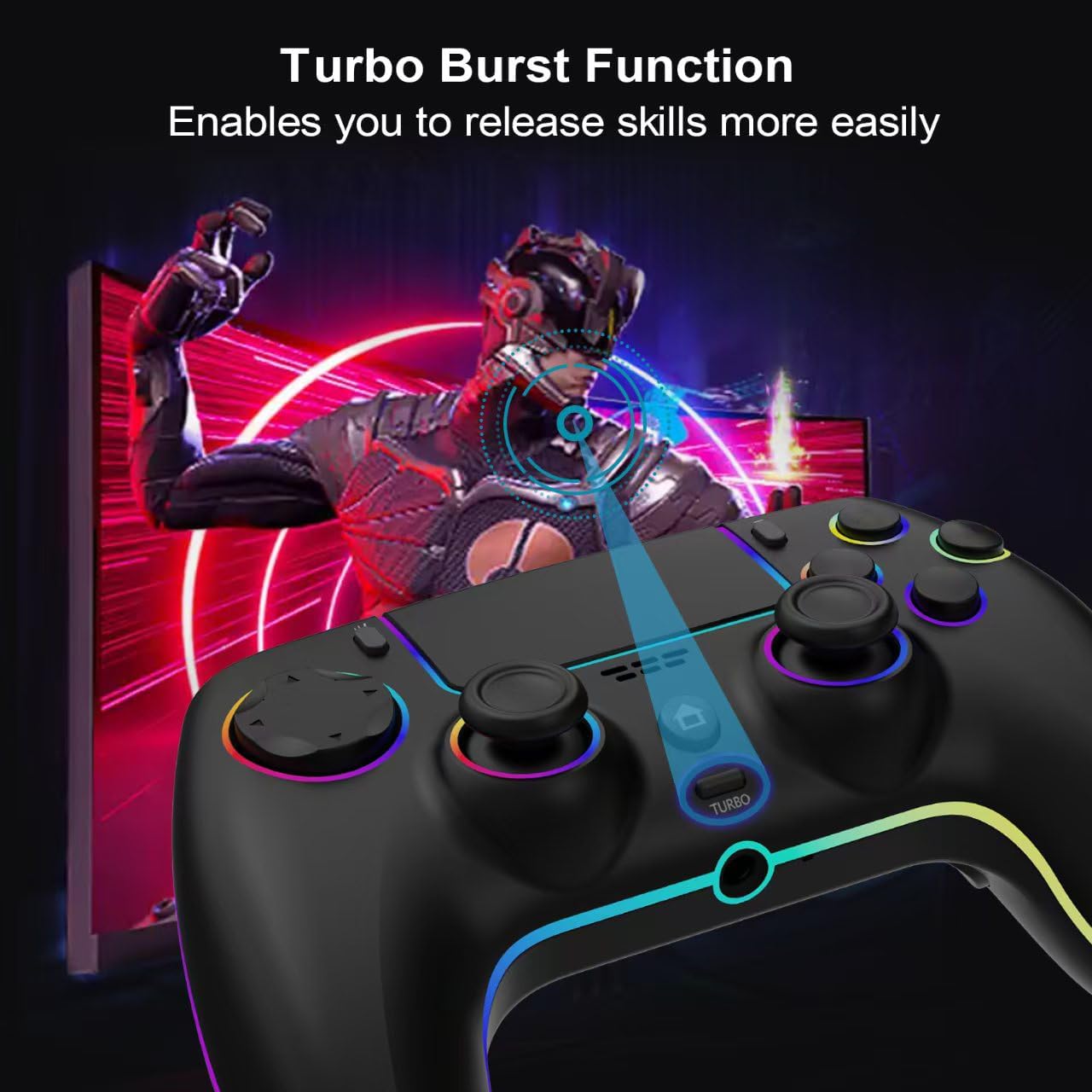 CONTROL INALÁMBRICO SZDILONG PARA PS5 PRO/SLIM, MAC, IOS, STEAM, PC/ANDROID - 4