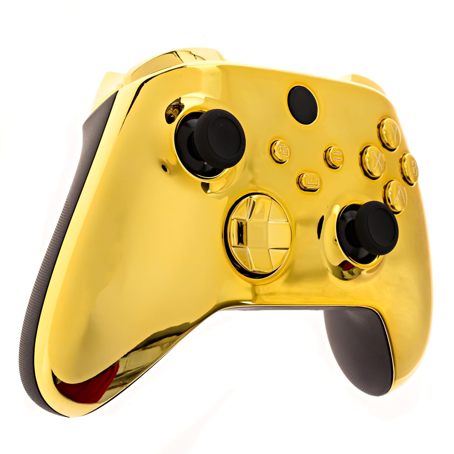 MANDO INALÁMBRICO PERSONALIZADO CRAZY CONTROLLERZ PARA XBOX SERIES X S Y PC DISEÑO GOLD CHROME - 3