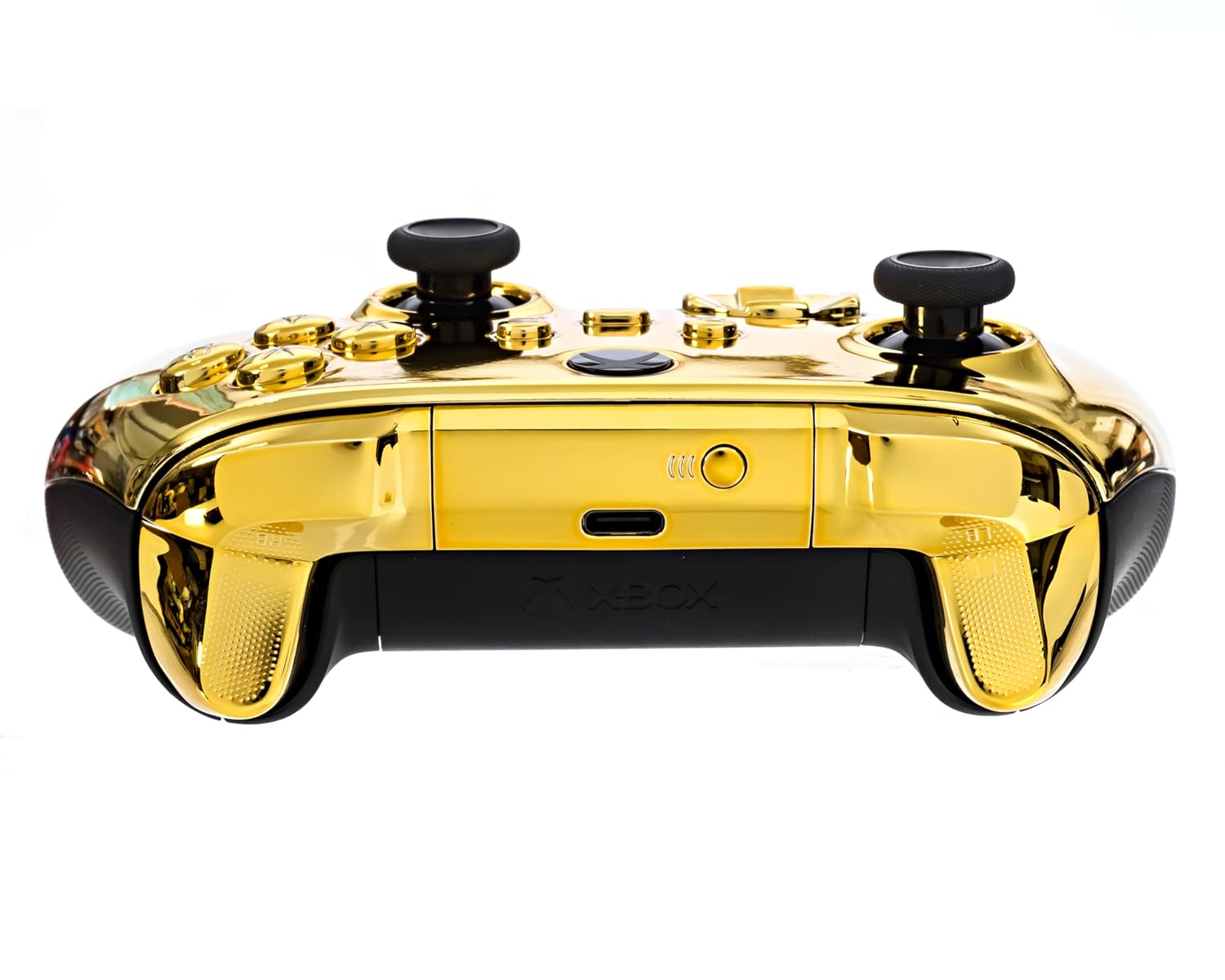 MANDO INALÁMBRICO PERSONALIZADO CRAZY CONTROLLERZ PARA XBOX SERIES X S Y PC DISEÑO GOLD CHROME - 5
