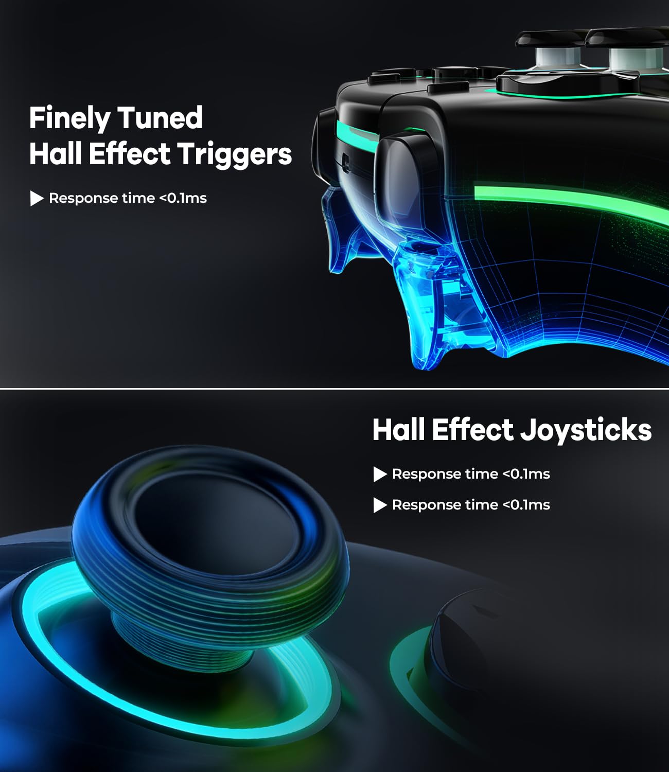 CONTROL INALÁMBRICO MYSTILUCK HALL-EFFECT PARA PS5, PC, MAC Y STEAM DECK - 3