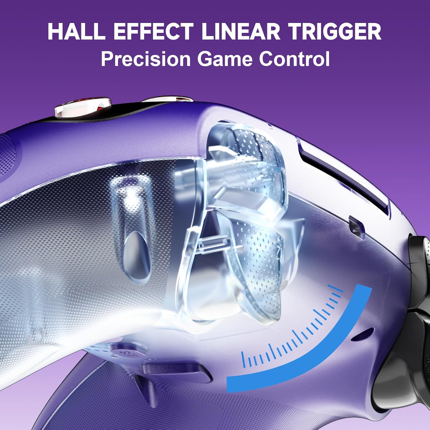 CONTROL INALÁMBRICO PARA PS5 Y PC LENISUOLE BLUETOOTH PÚRPURA CON SENSOR DE MOVIMIENTO Y BOTONES PROGRAMABLES - 4
