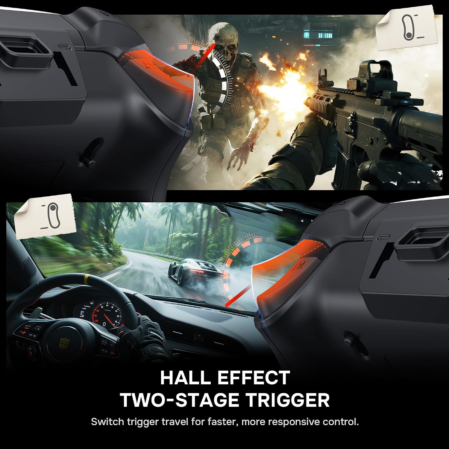 CONTROL INALÁMBRICO PARA PC TRANSFORMERS CON PANTALLA INTERACTIVA, NEGRO - 5