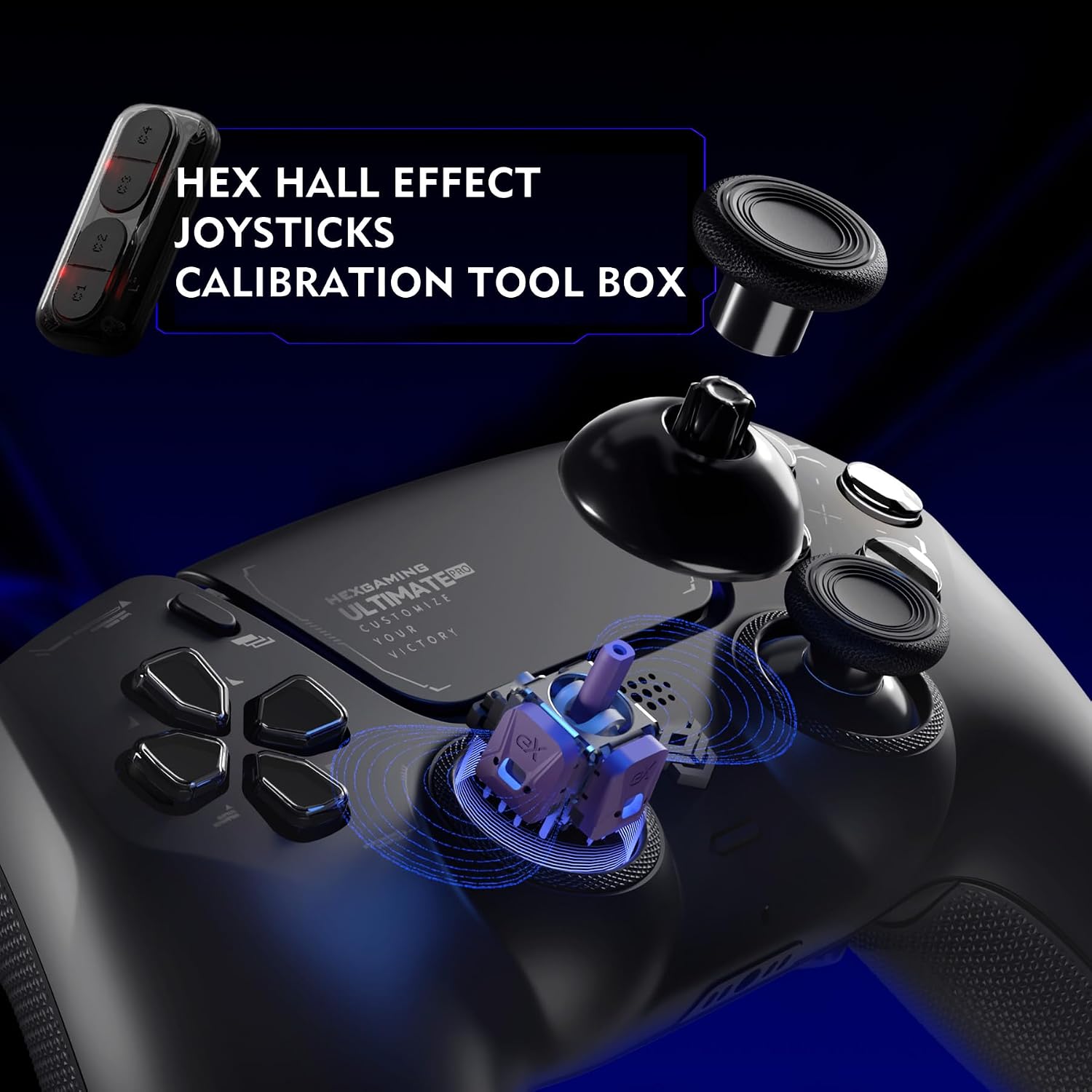 CONTROL PARA PS5 HEXGAMING ULTIMATE PRO NEGRO CAOS - 4