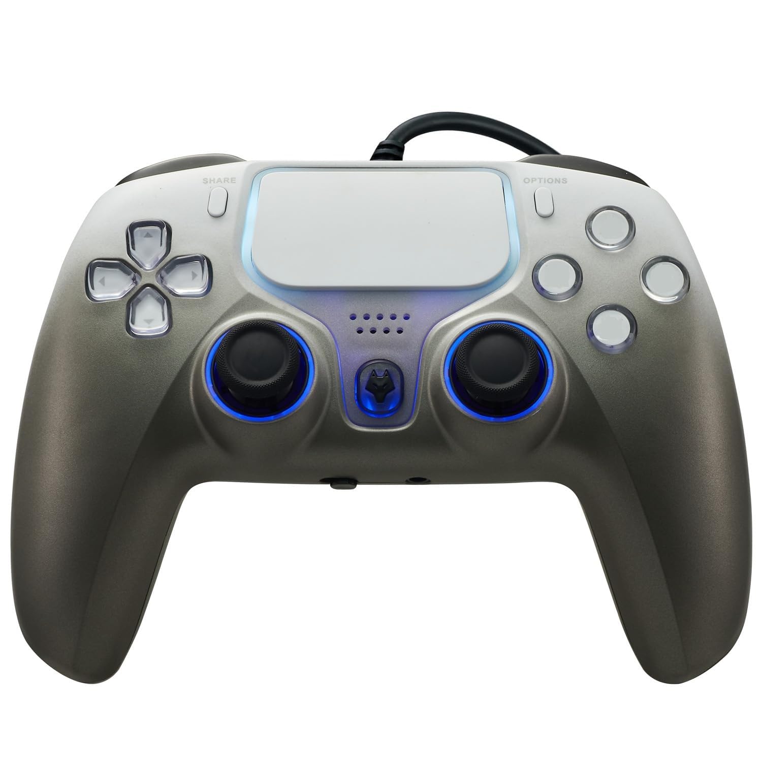 CONTROL PS5 CON CABLE NBCP TURBO Y GATILLOS HALL EFFECT GRIS - 1