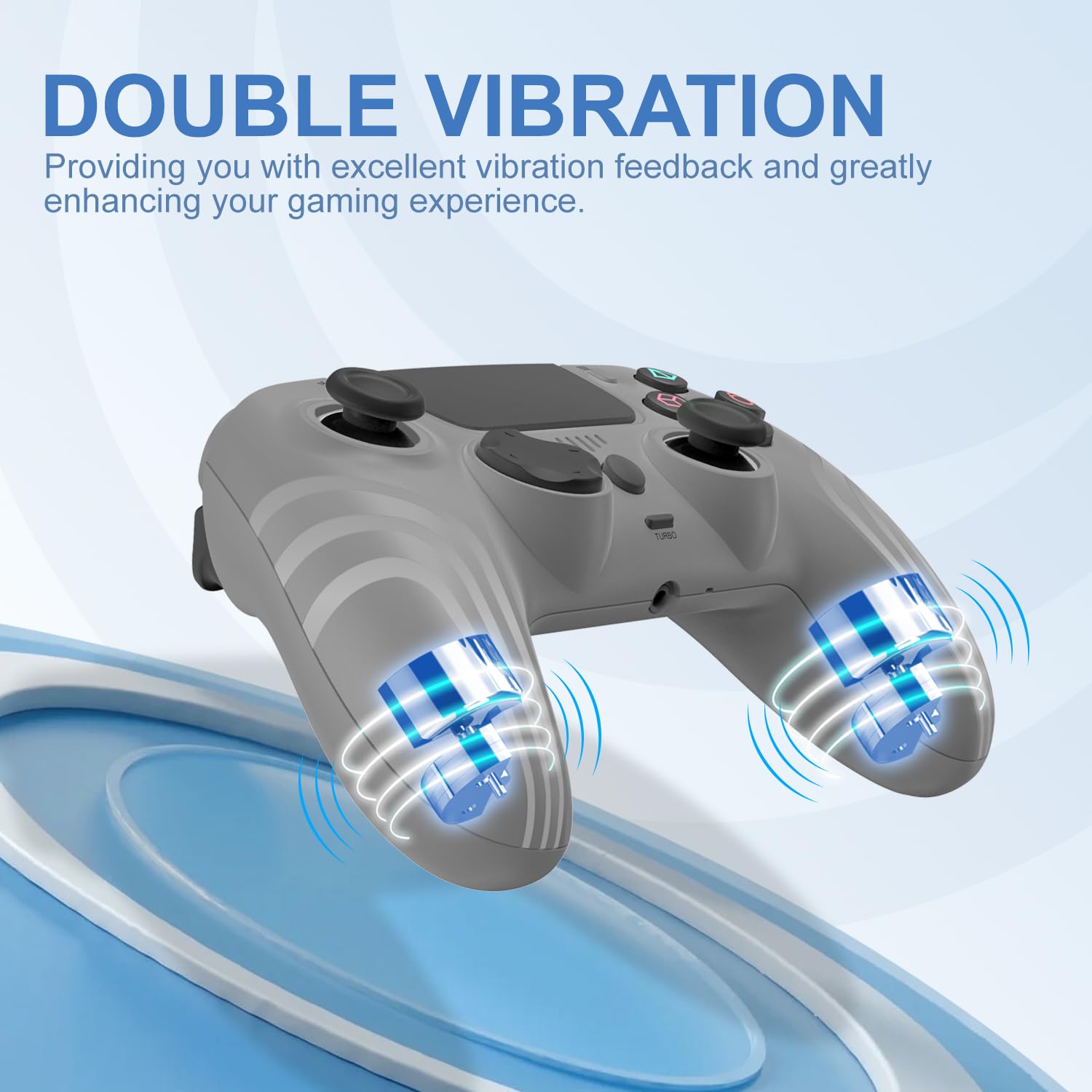 CONTROL INALÁMBRICO PARA PS5 JYELUK CON ILUMINACIÓN RGB GRIS - 4