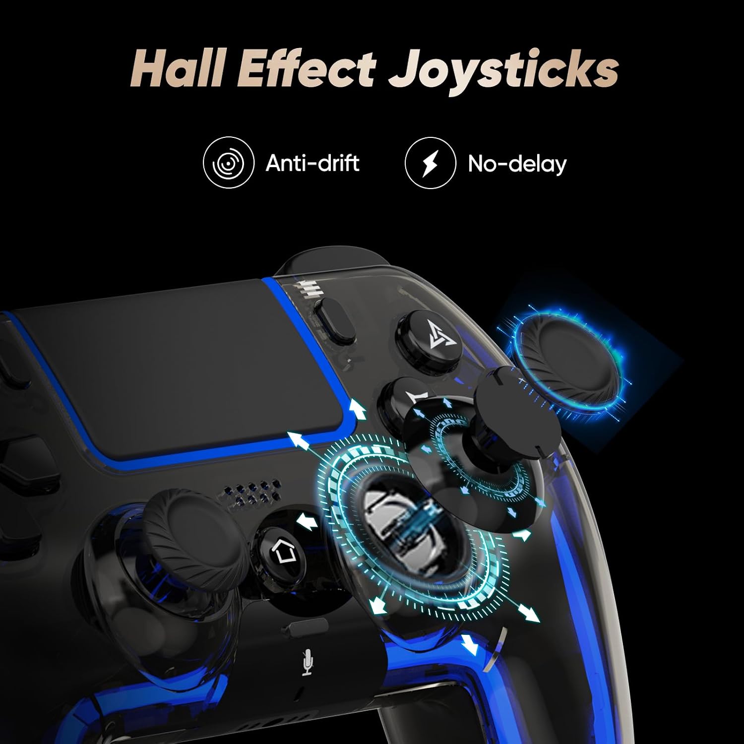 CONTROL INALÁMBRICO BETMI PARA PS5 PRO/SLIM/MAC/STEAM DECK/PC CON JOYSTICK HALL EFFECT Y VIBRACIÓN DUAL - 2