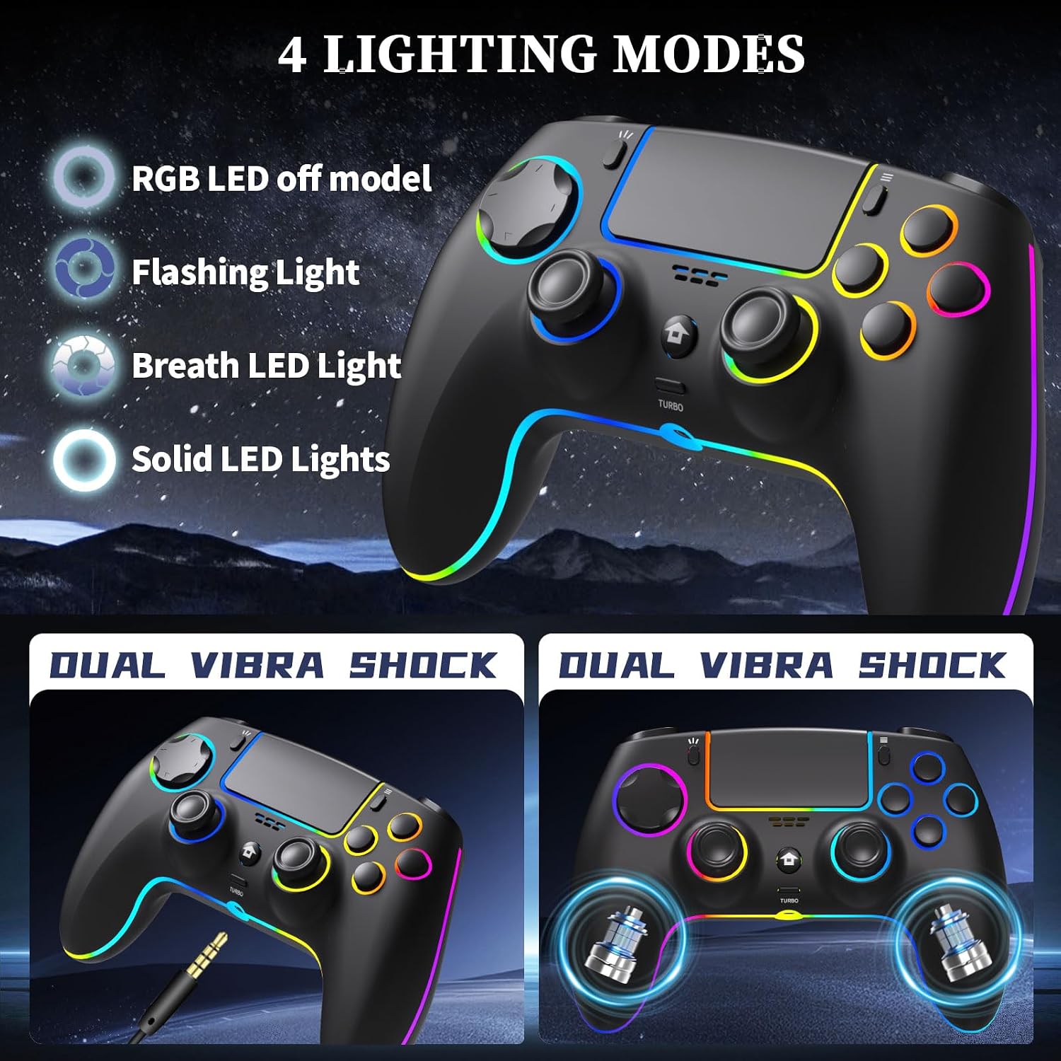 CONTROL INALÁMBRICO SZDILONG PARA PS5 PRO/SLIM, MAC, IOS, STEAM, PC/ANDROID - 2