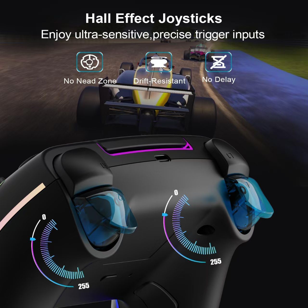 CONTROL INALÁMBRICO SZDILONG PARA PS5 PRO/SLIM, MAC, IOS, STEAM, PC/ANDROID - 5