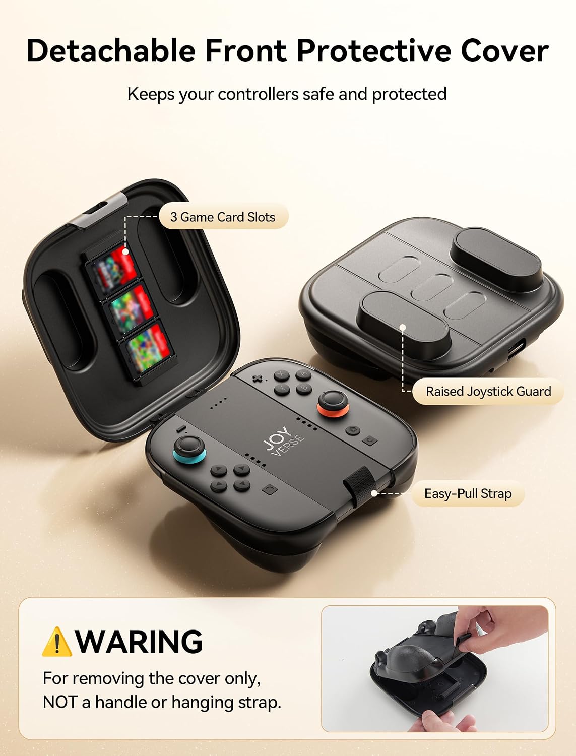 GRIP CON BATERÍA PARA CARGA JSAUX PARA SWITCH 2 JOYPADS CON CUBIERTA FRONTAL - 4