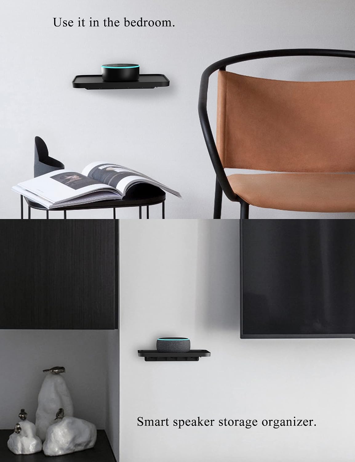 SOPORTE DE PARED UNIVERSAL PARA ROUTER GOOGLE WIFI NEGRO - 4