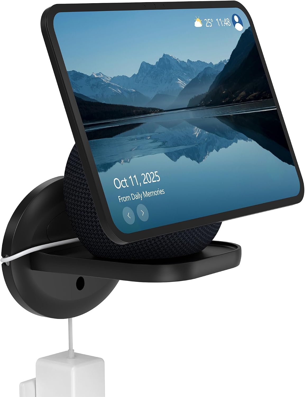 SOPORTE DE PARED PARA PARLANTES HOMEMOUNT ECHO SHOW 11 Y ECHO SPOT NEGRO - 1