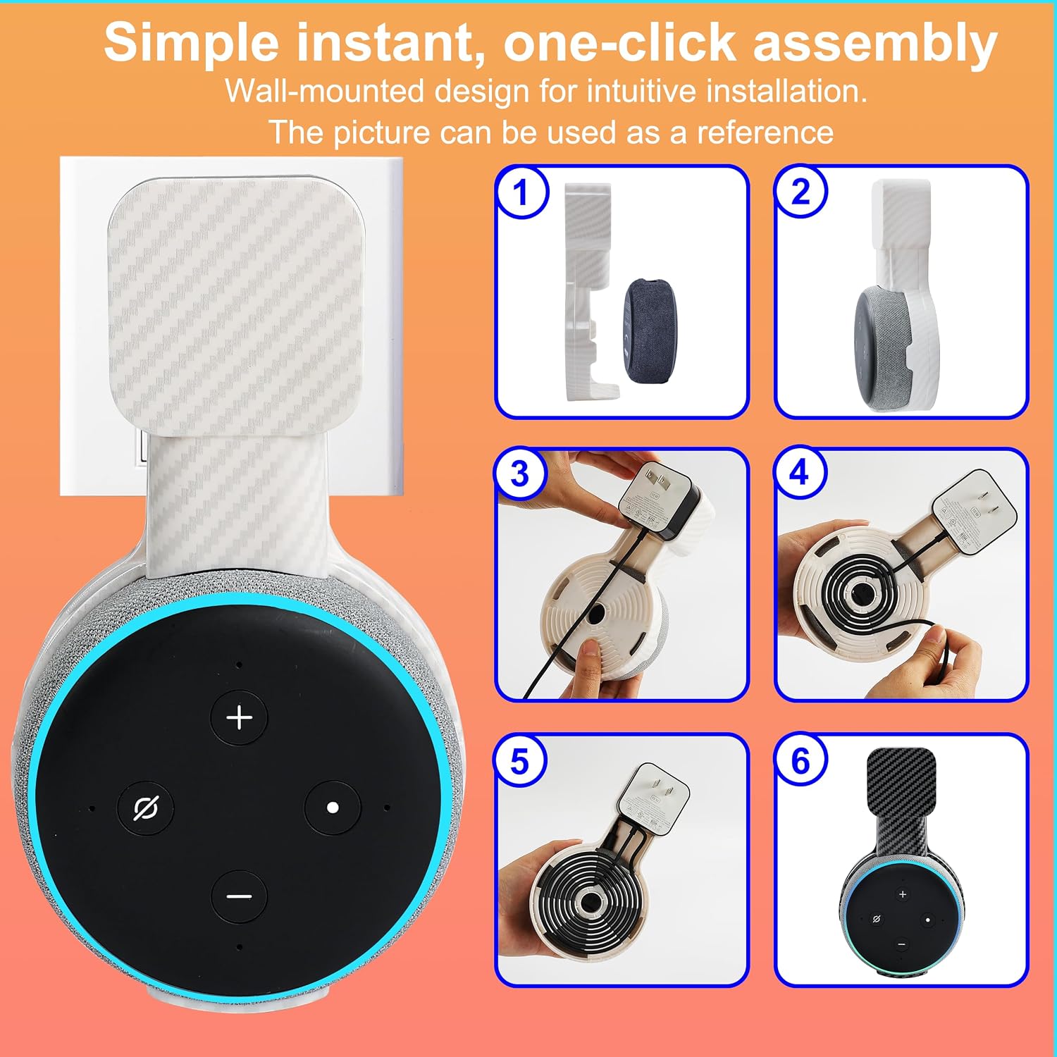SOPORTE DE PARED PARA 3RD GEN SUIXING SIN TALADRO CON GESTIÓN DE CABLES - 5