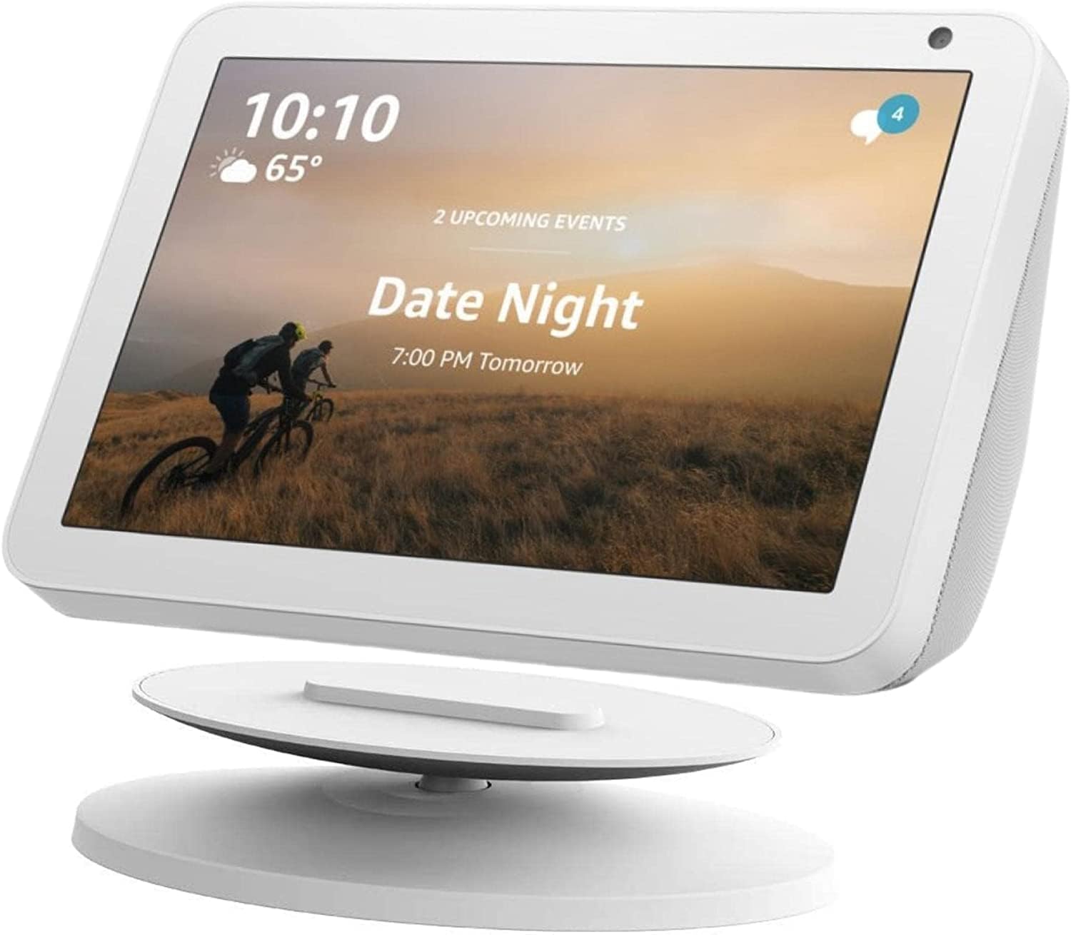 SOPORTE PARA PARLANTES SINTRON SMART DISPLAY STAND PARA SHOW 5 Y 8 AJUSTABLE CON ROTACIÓN 360° Y BASE ANTIDESLIZANTE BLANCO - 1
