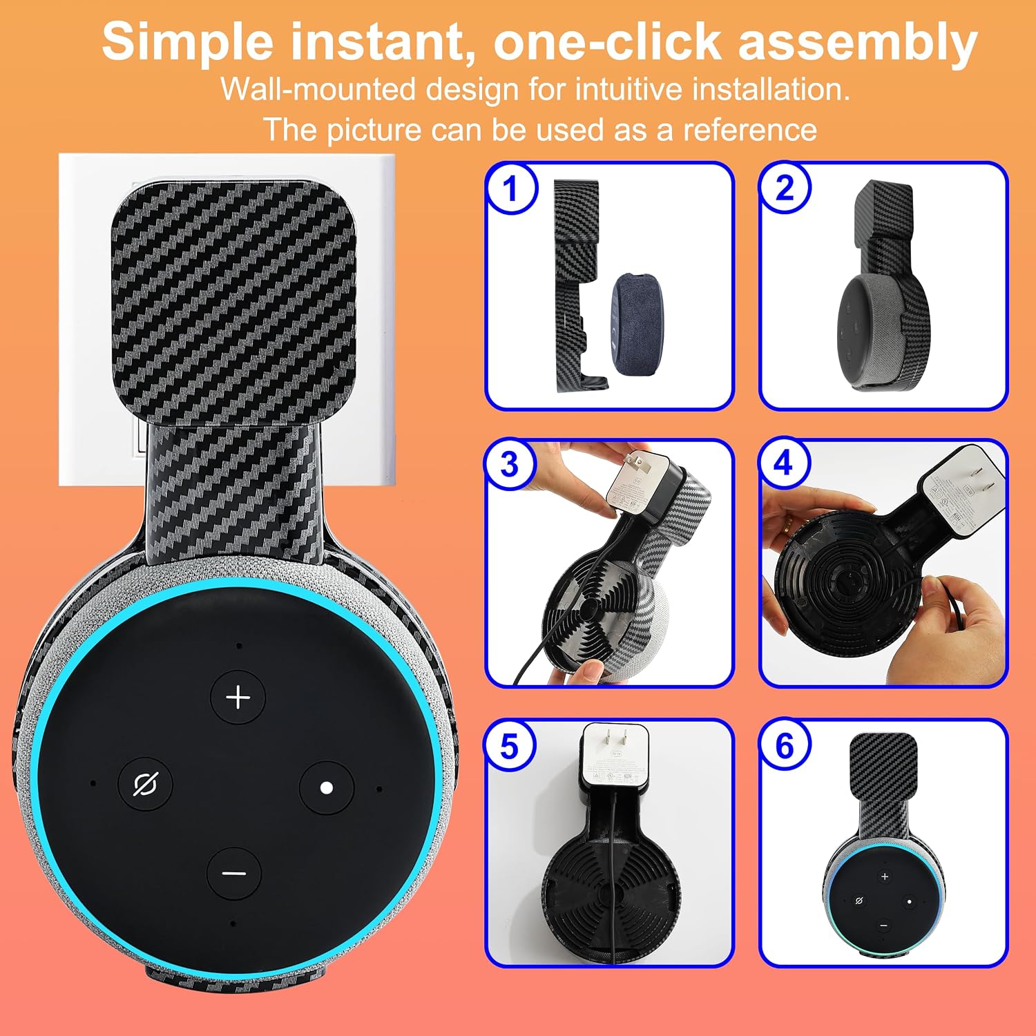 SOPORTE DE PARED PARA PARLANTES SUIXING 3RD GEN ADHESIVO SIN TALADRO - 5