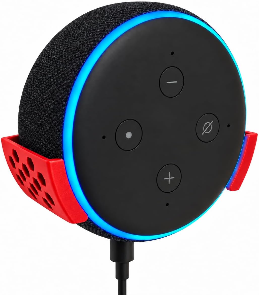 SOPORTE DE PARED PARA PARLANTE VOICE ASSISTANT HANDMADE GEN 3 ROJO - 1