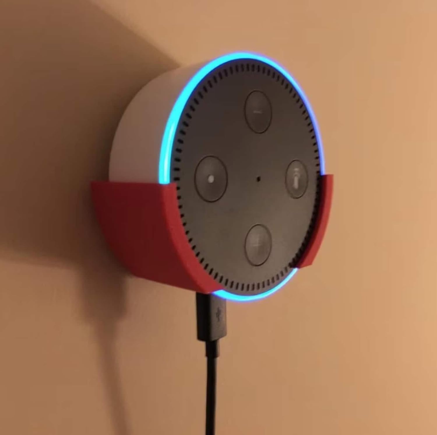 SOPORTE DE PARED PARA PARLANTE VOICE ASSISTANT HANDMADE GEN 3 ROJO - 3