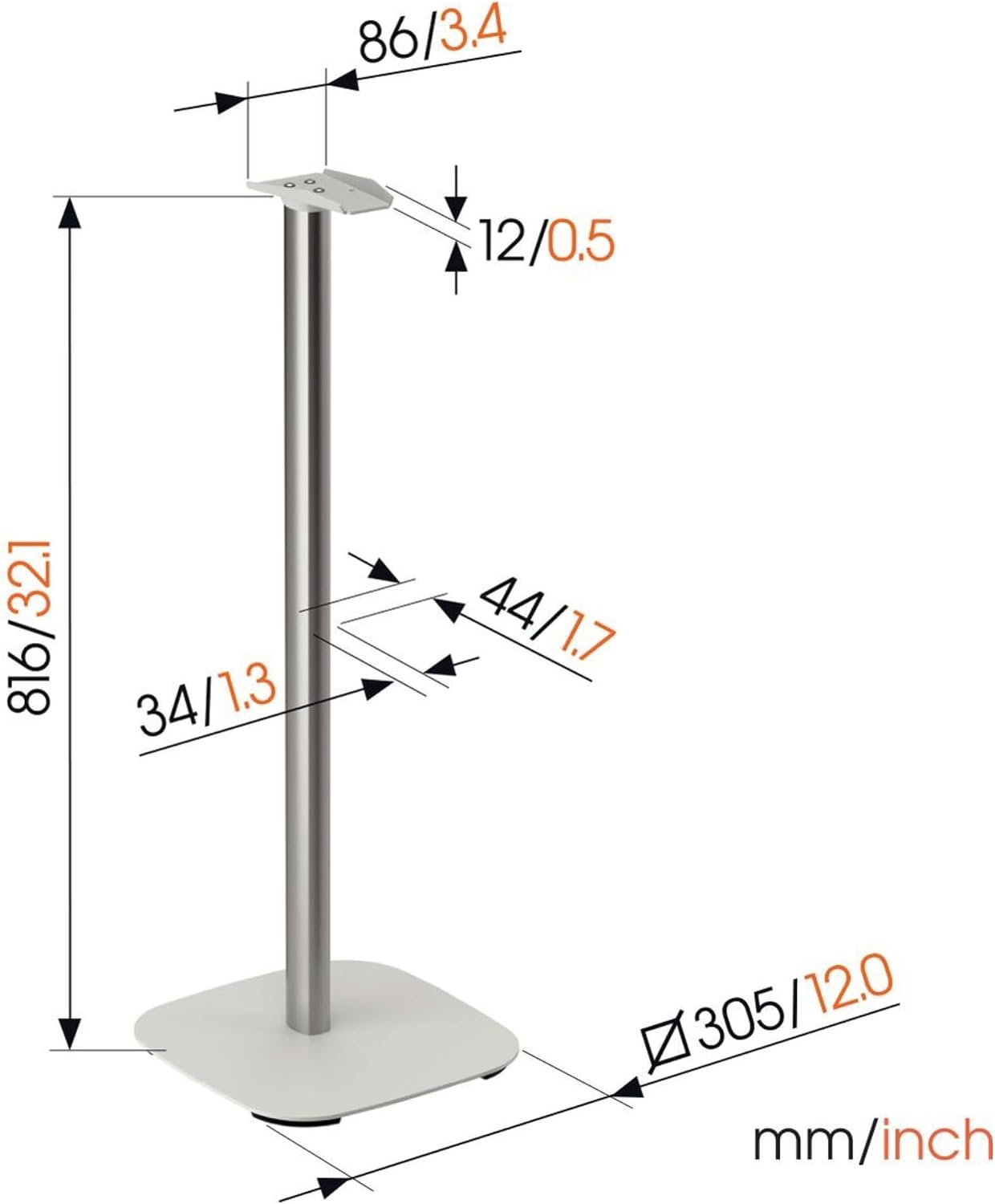 SOPORTE DE PISO PARA PARLANTE VOGEL'S SFS 4133 PARA SONOS ERA 300 BLANCO 82 CM - 5