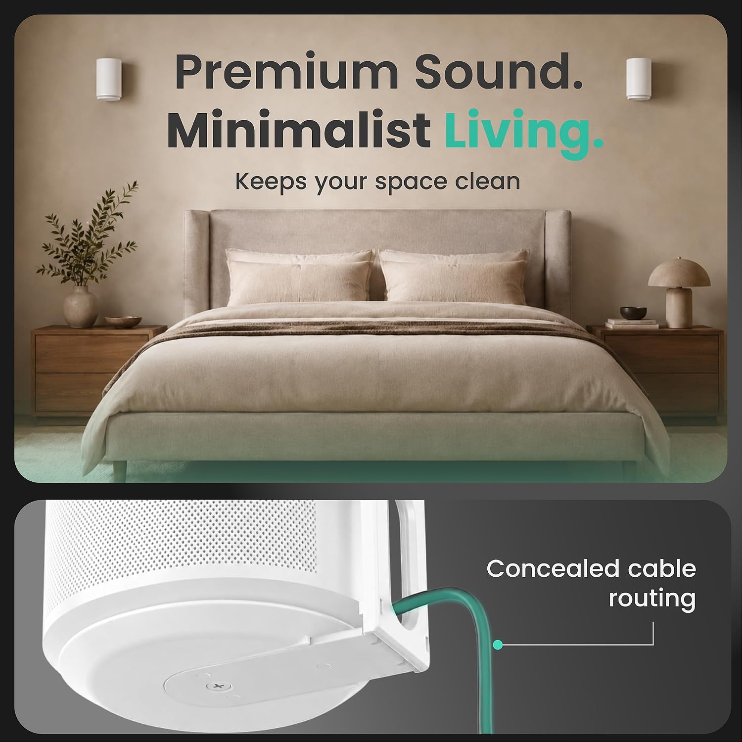 SOPORTE DE PARED PARA PARLANTES YNVISION.DESIGN SONOS ERA 100/100 SL BLANCO 2 UNIDADES - 3