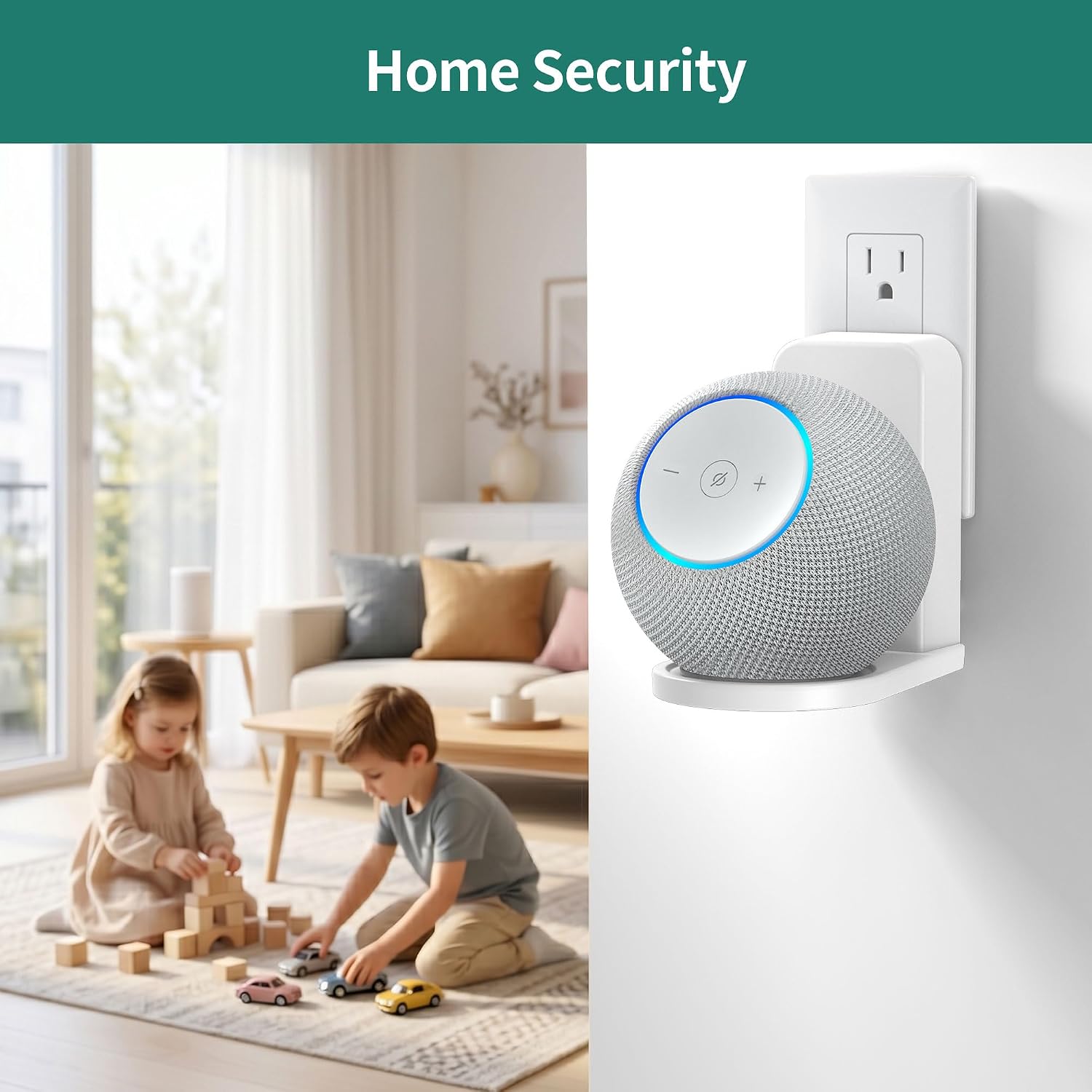 SOPORTE DE PARED PARA PARLANTES HOMEMOUNT DOT MAX Y NEST MINI BLANCO 1 UNIDAD - 5