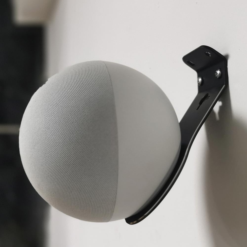 SOPORTE DE PARED PARA PARLANTE ATOPHK PARA ECHO 4TA Y 3RA GENERACIÓN ALUMINIO AJUSTABLE NEGRO - 2