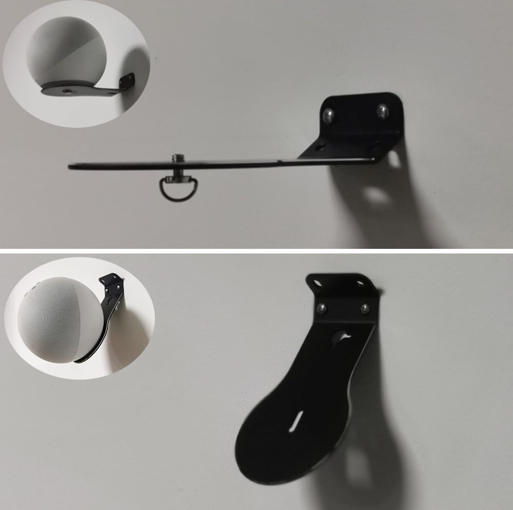 SOPORTE DE PARED PARA PARLANTE ATOPHK PARA ECHO 4TA Y 3RA GENERACIÓN ALUMINIO AJUSTABLE NEGRO - 4