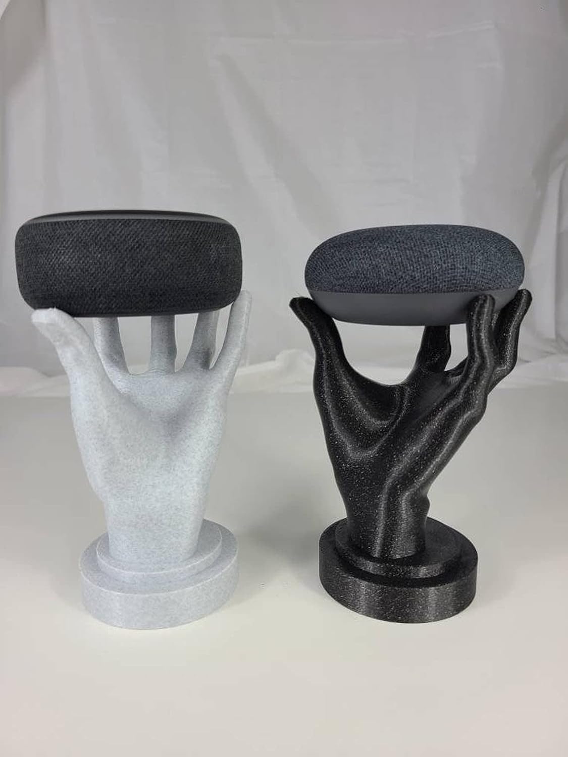 SOPORTE PARA PARLANTES INTELIGENTES DANCYN STUDIOS LIVING HAND PARA GOOGLE HOME MINI Y ECHO DOT 3RA GENERACIÓN NEGRO BRILLANTE - 1