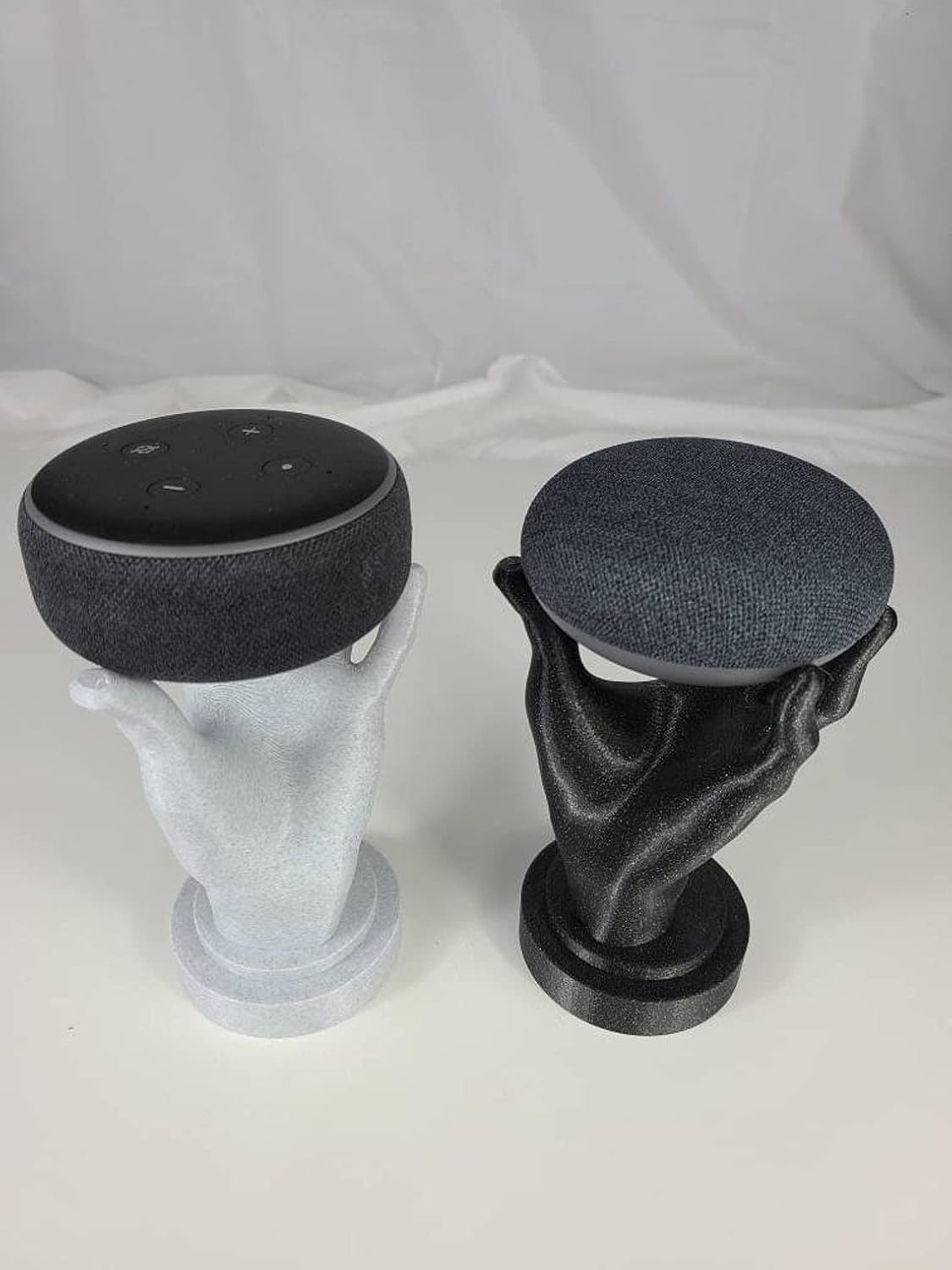 SOPORTE PARA PARLANTES INTELIGENTES DANCYN STUDIOS LIVING HAND PARA GOOGLE HOME MINI Y ECHO DOT 3RA GENERACIÓN NEGRO BRILLANTE - 2