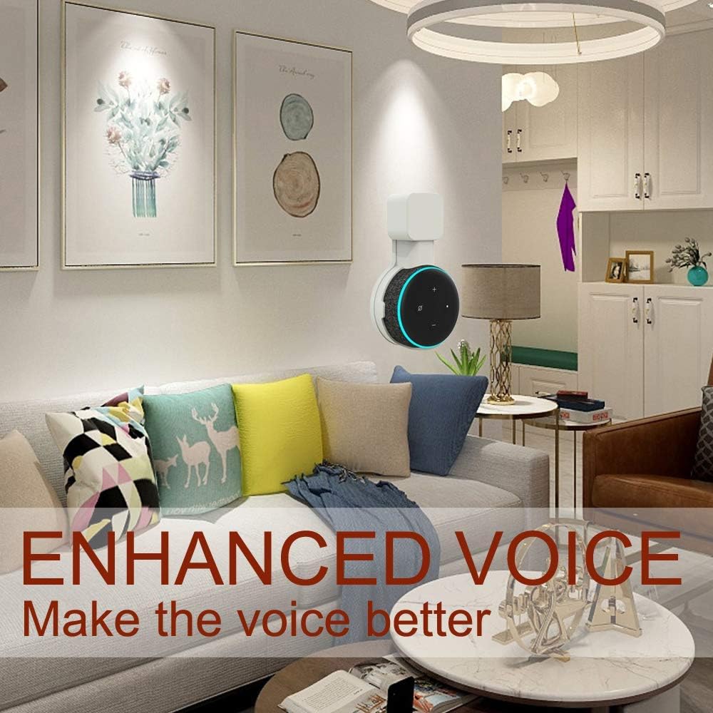 SOPORTE DE PARED PARA ECHO DOT 3RA GENERACIÓN SUIXING BLANCO - 5