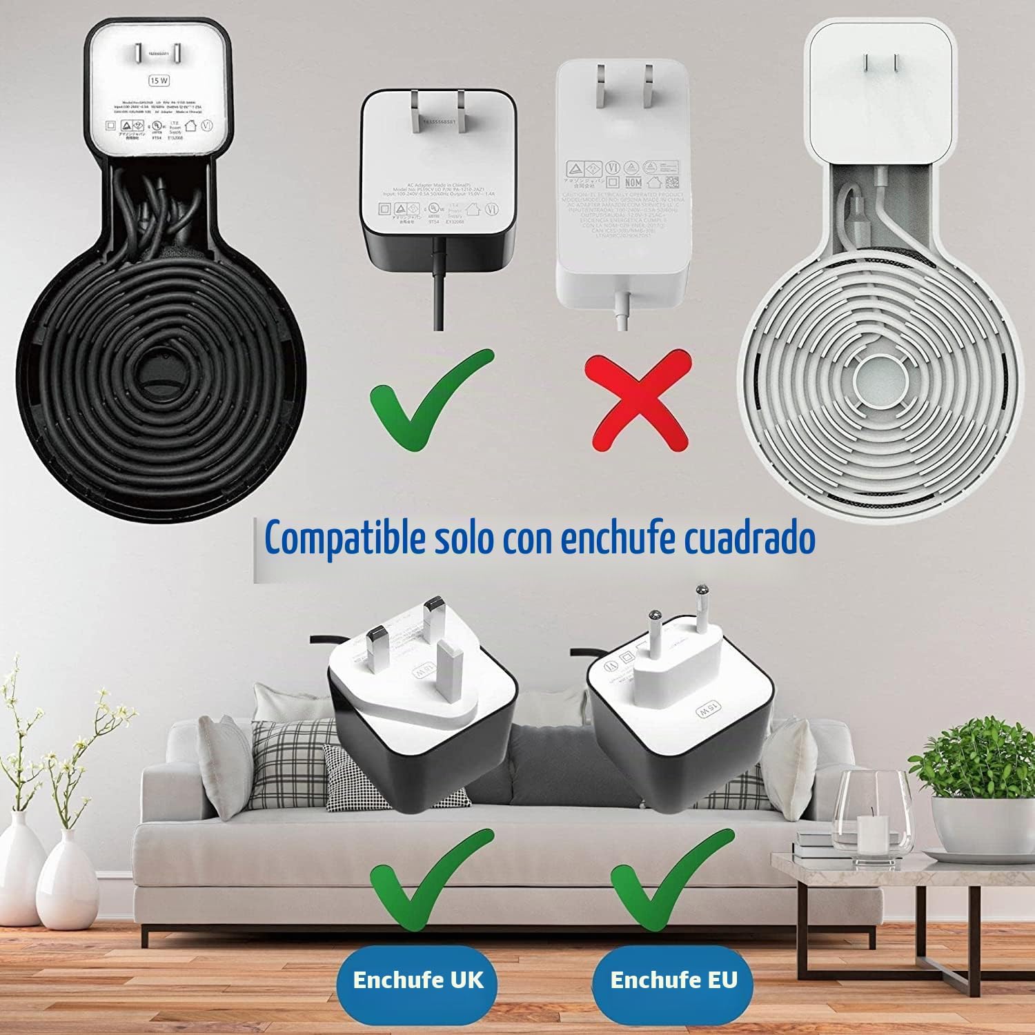 SOPORTE DE PARED PARA PARLANTES SINTRON PARA DOT 3 Y GOOGLE MINI BLANCO - 3