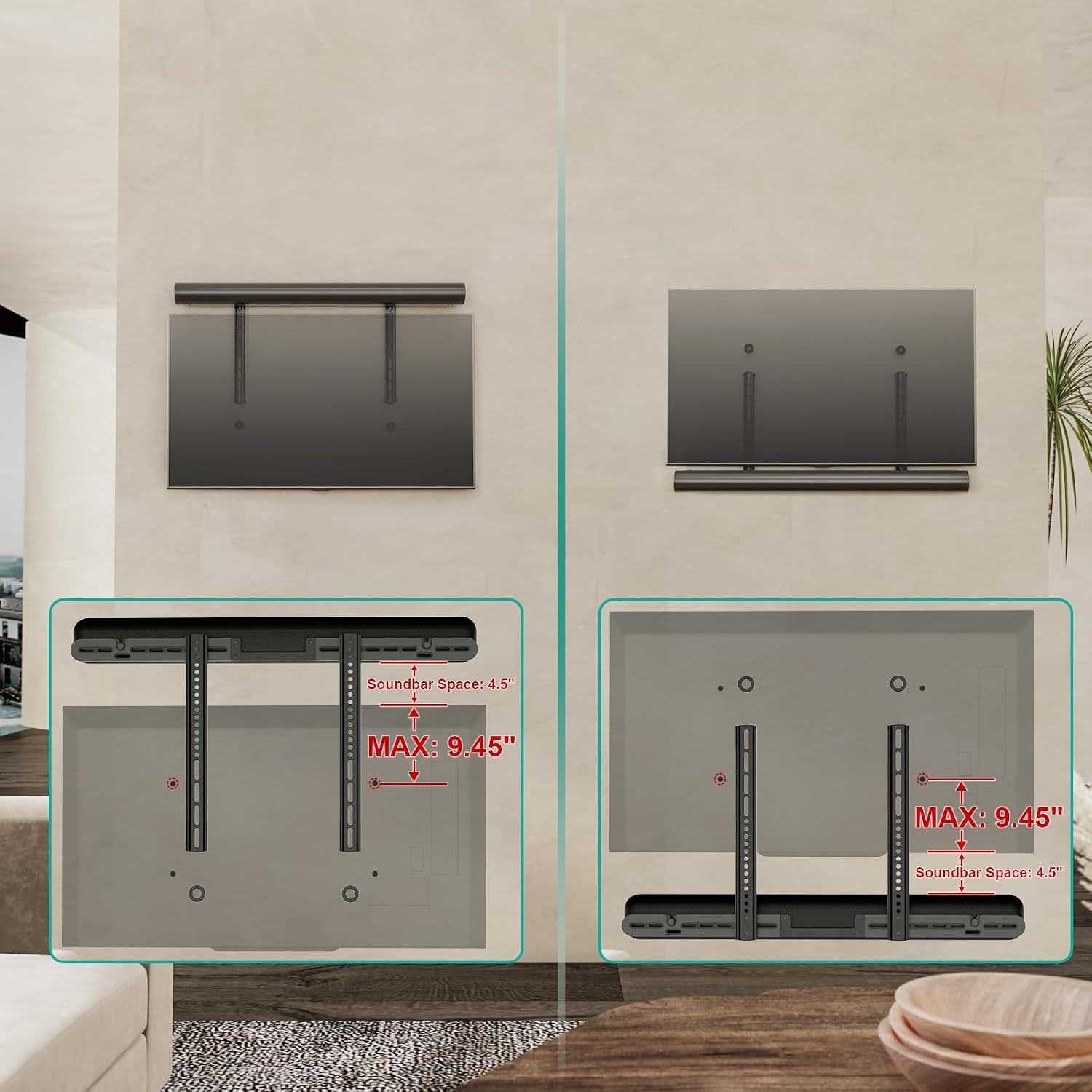SOPORTE PARA PARLANTE WALI SONOS ARC PARA SONOS ARC Y SONOS ARC ULTRA (SON003T-B) - 3