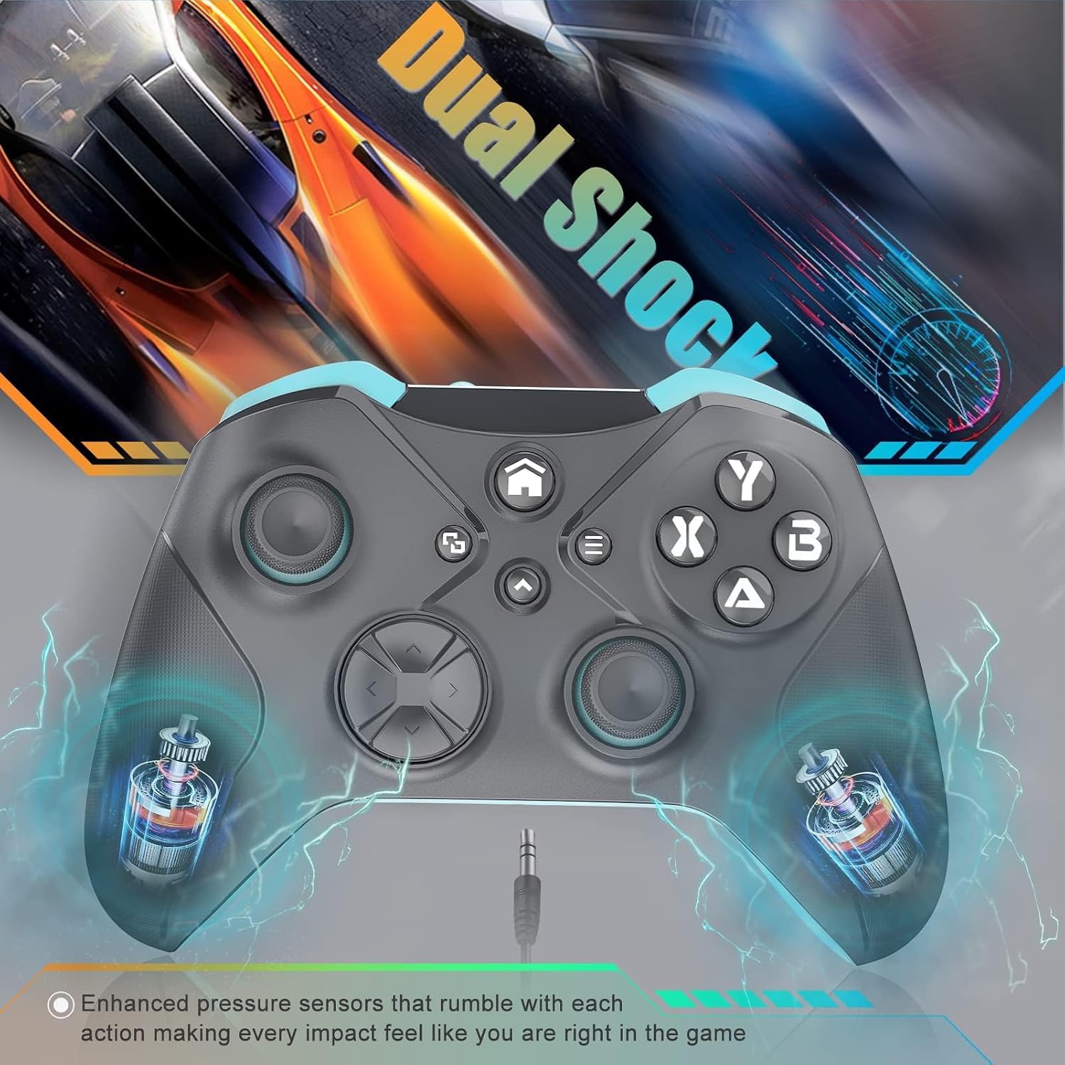 CONTROL INALÁMBRICO NONBLIEP PARA XBOX ONE X/S, SERIES X/S Y PC, CON GIROSCOPIO 6 EJES, VIBRACIÓN DUAL, JACK 3.5MM Y FUNCIÓN - 3
