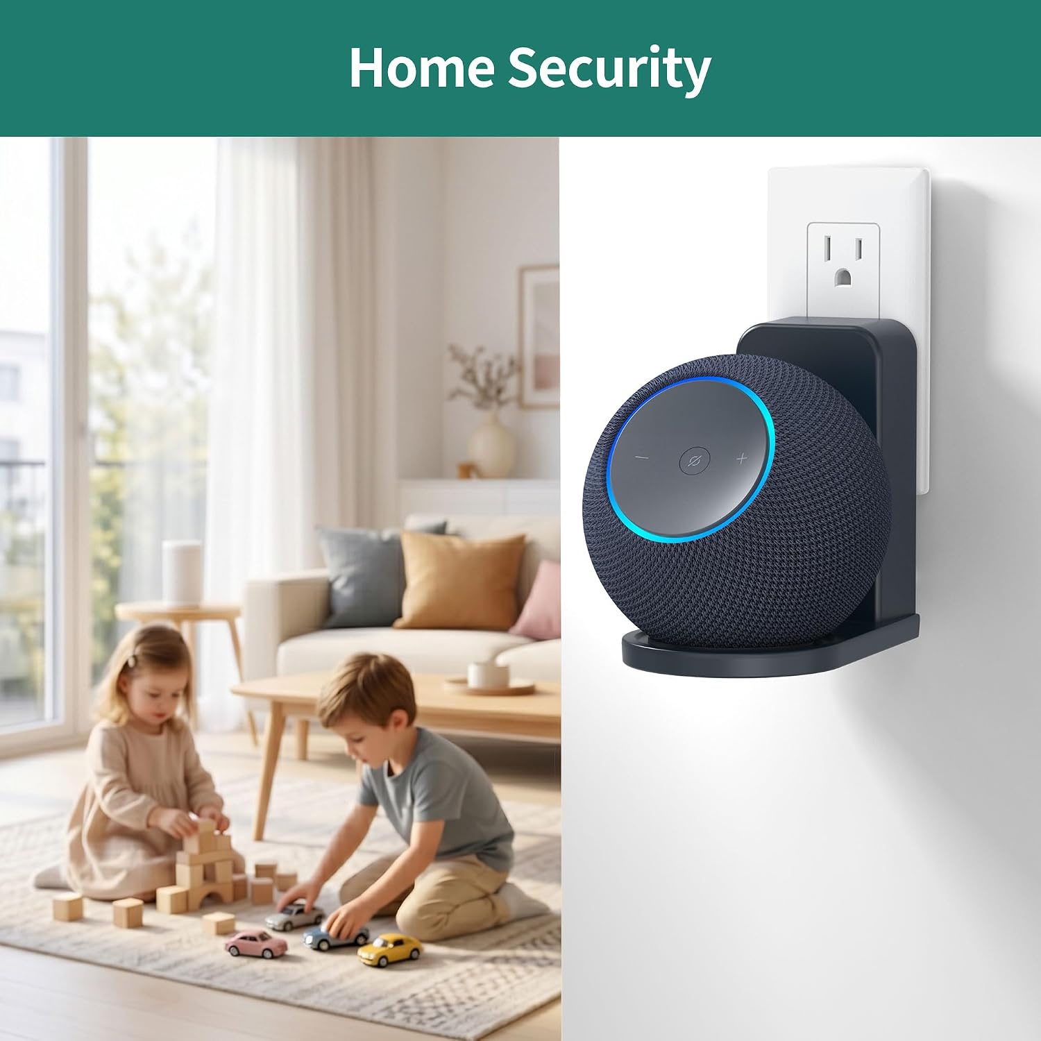 SOPORTE DE PARED PARA PARLANTES HOMEMOUNT DOT MAX Y NEST MINI GRAFITO 1 UNIDAD - 5