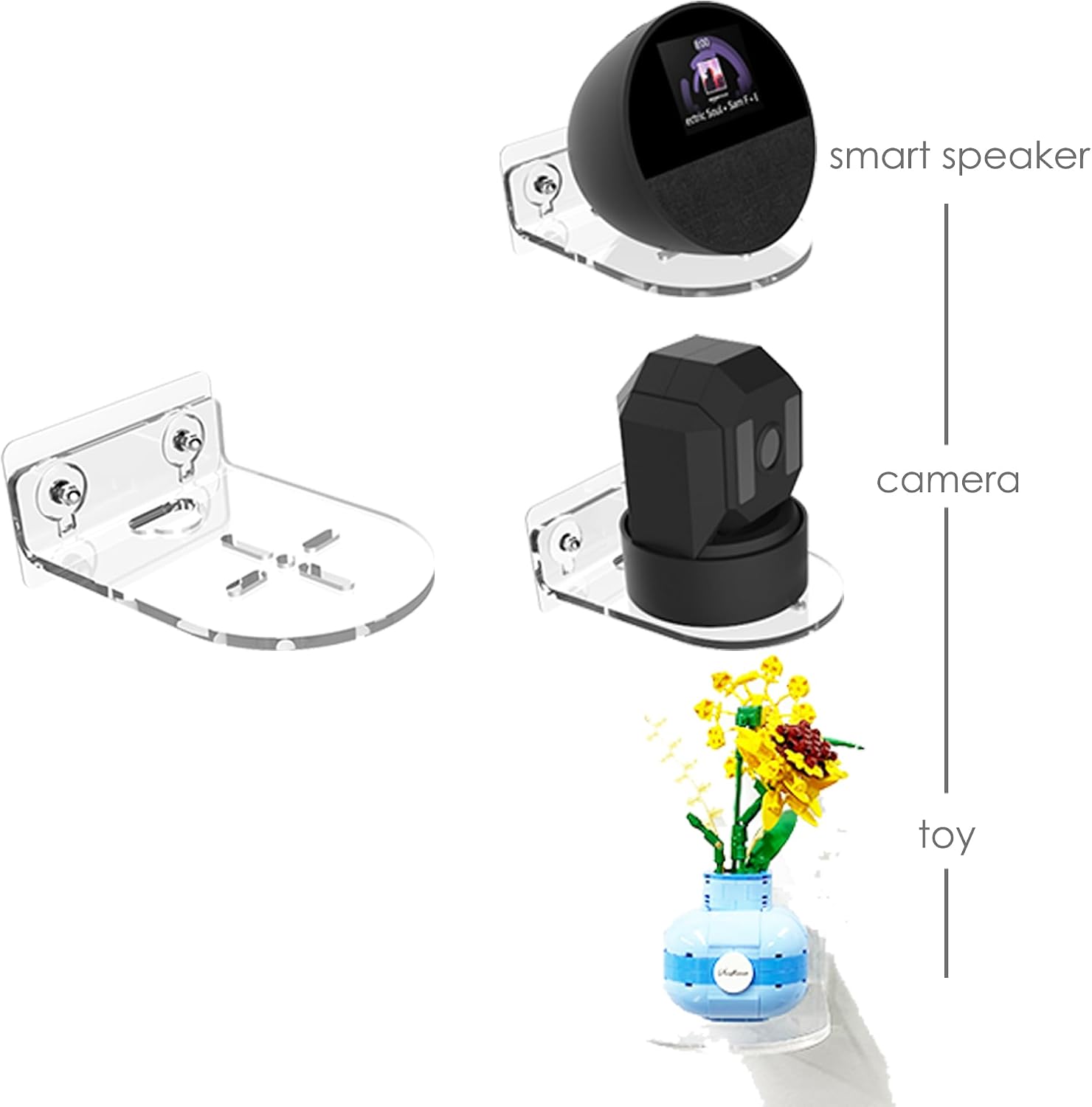 SOPORTE DE PARED PARA PARLANTES HOOKMEMO COMPATIBLE CON ECHO STUDIO 2025 Y SONOS ERA100 - 5