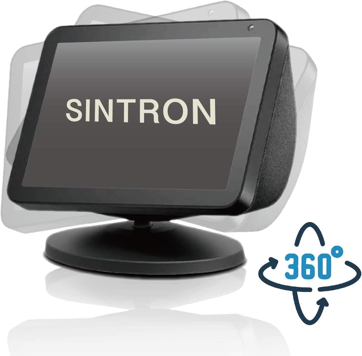 SOPORTE PARA PARLANTES SINTRON SMART DISPLAY STAND PARA SHOW 5 Y 8 AJUSTABLE CON ROTACIÓN 360° Y BASE ANTIDESLIZANTE NEGRO - 2