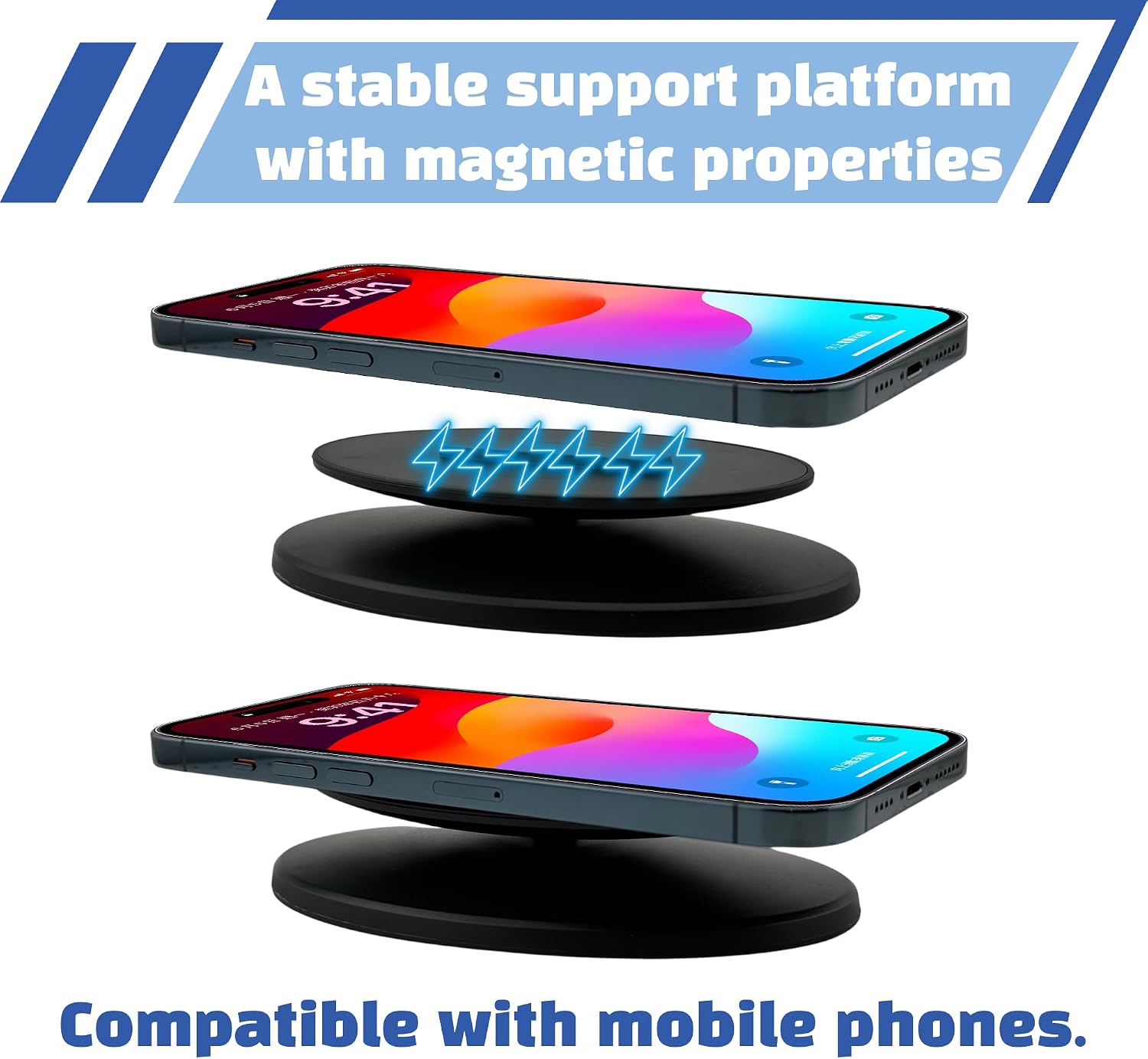 SOPORTE PARA PARLANTES SINTRON SMART DISPLAY STAND PARA SHOW 5 Y 8 AJUSTABLE CON ROTACIÓN 360° Y BASE ANTIDESLIZANTE NEGRO - 5