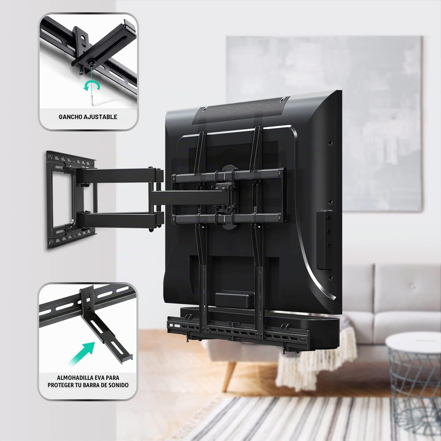 SOPORTE PARA BARRA DE SONIDO MOUNTING DREAM PARA TV HASTA 20 LBS - 4