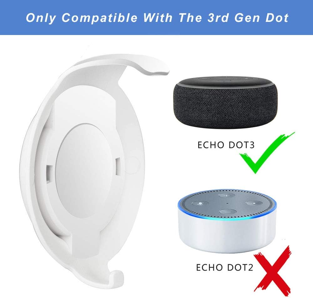 SOPORTE DE PARED WIDEPLORE PARA ECHO DOT 3RA GENERACIÓN SIN TALADRO CON GESTIÓN DE CABLES - 2
