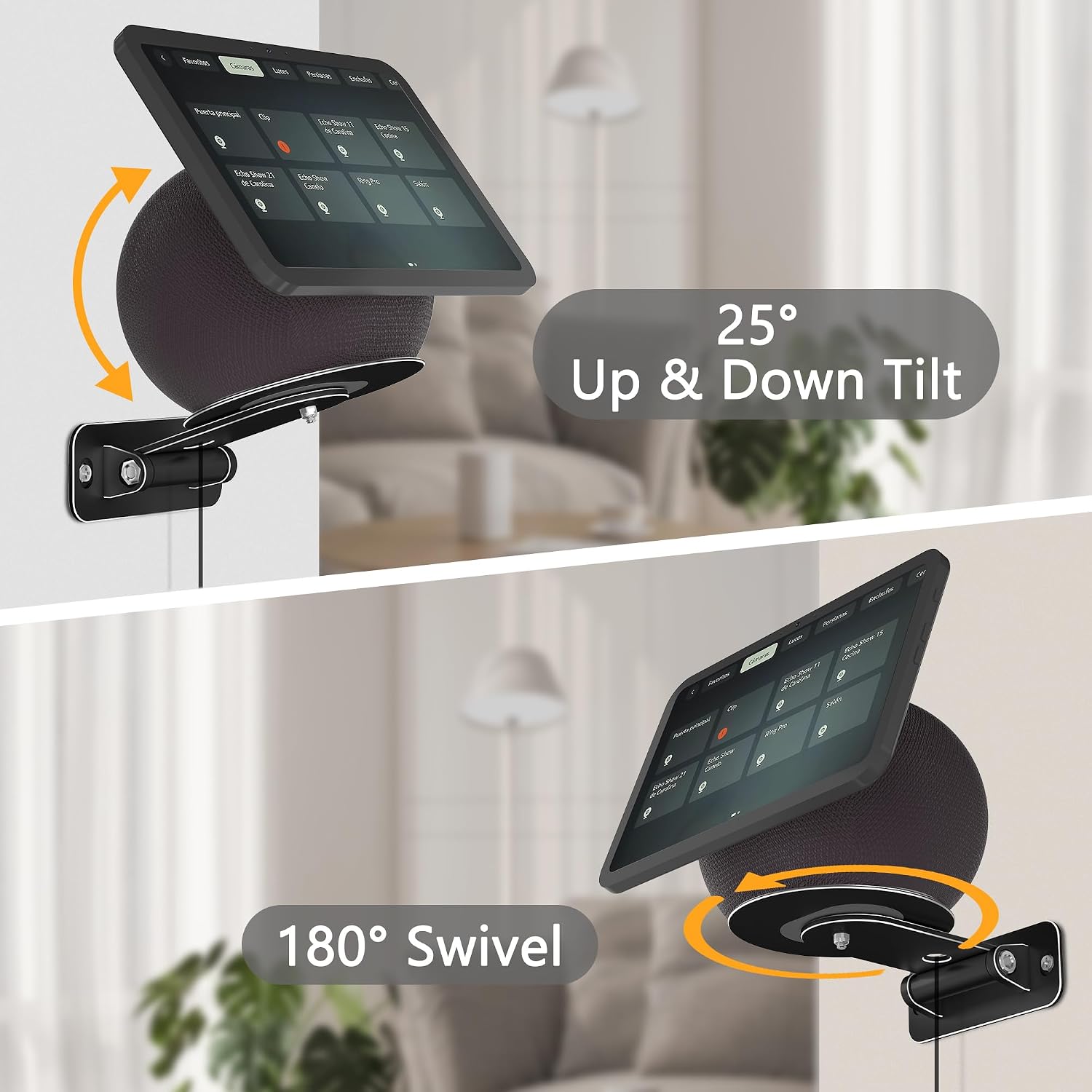 SOPORTE DE PARED PARA PARLANTES LAIVLI COMPATIBLE CON ECHO SHOW 8 Y ECHO SHOW 11 2025 - 2