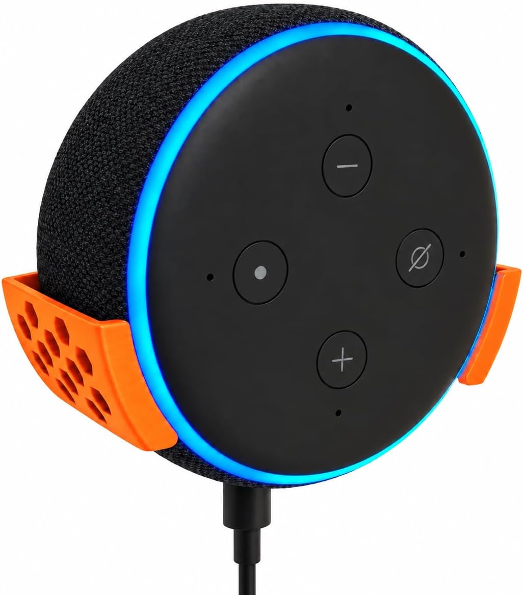 SOPORTE DE PARED PARA PARLANTE HANDMADE COMPATIBLE CON GENERACIONES 1, 2 Y 3 COLOR NARANJA PARA SPEAKER GEN 3 - 1